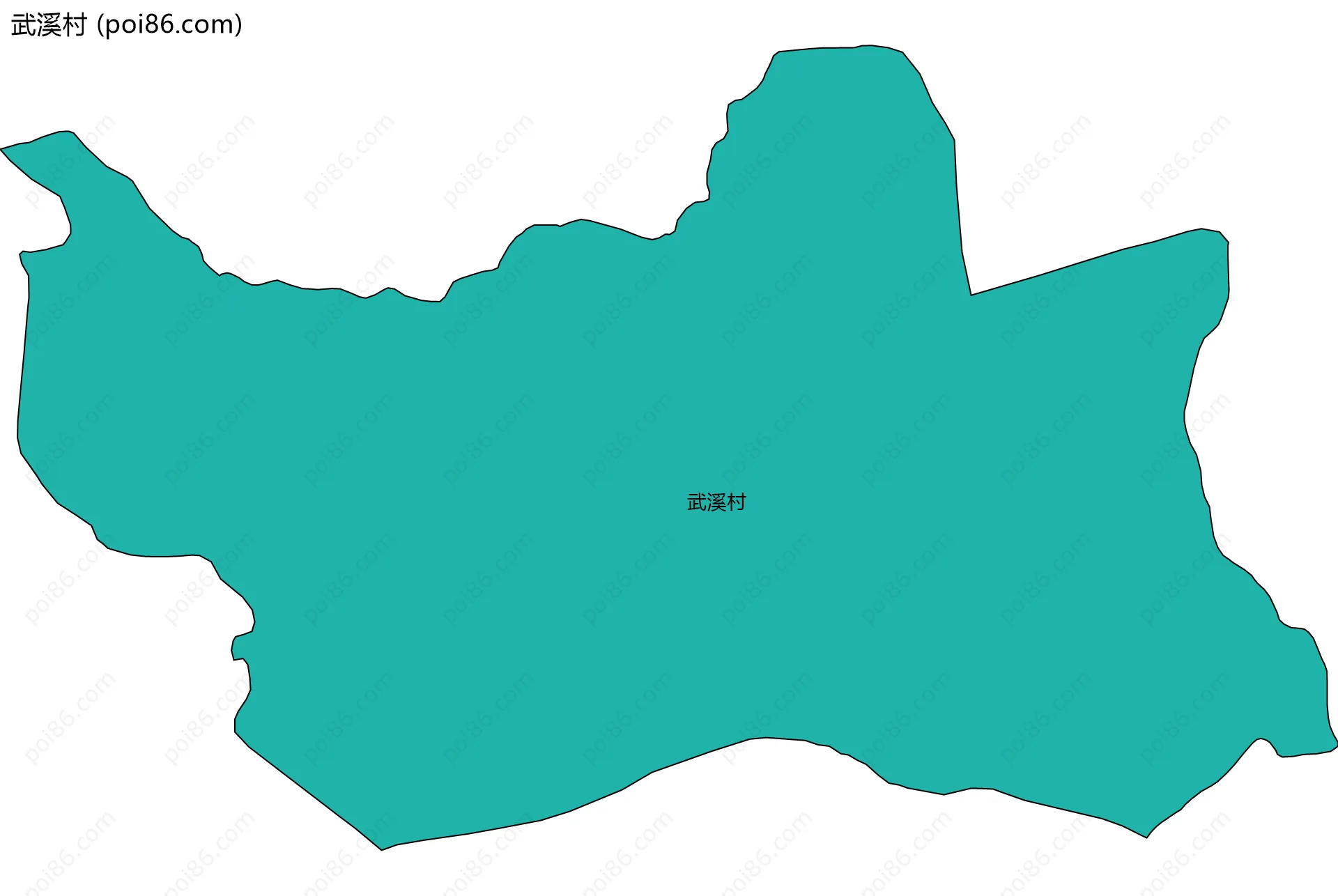 武溪村边界地图
