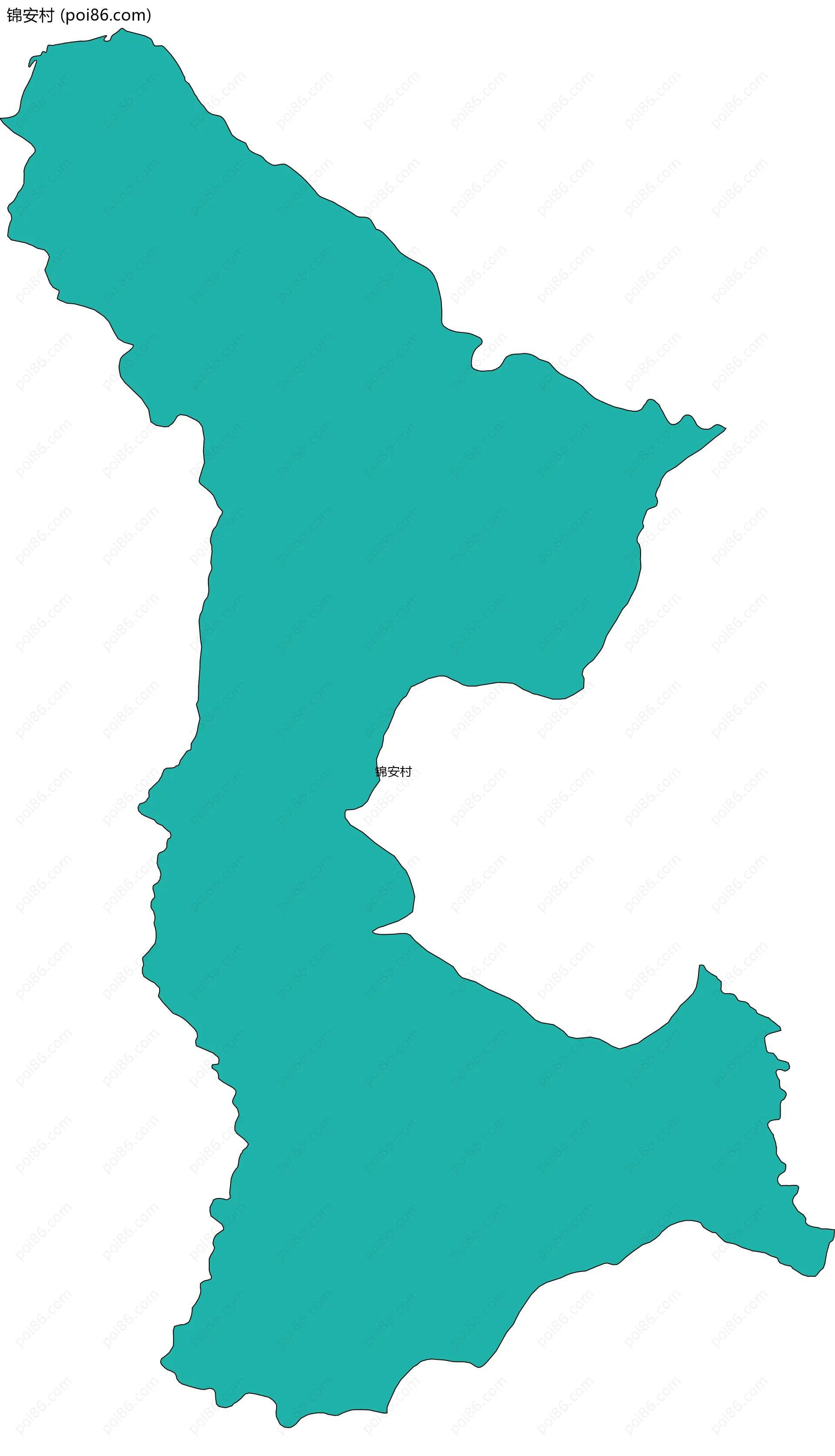 锦安村边界地图