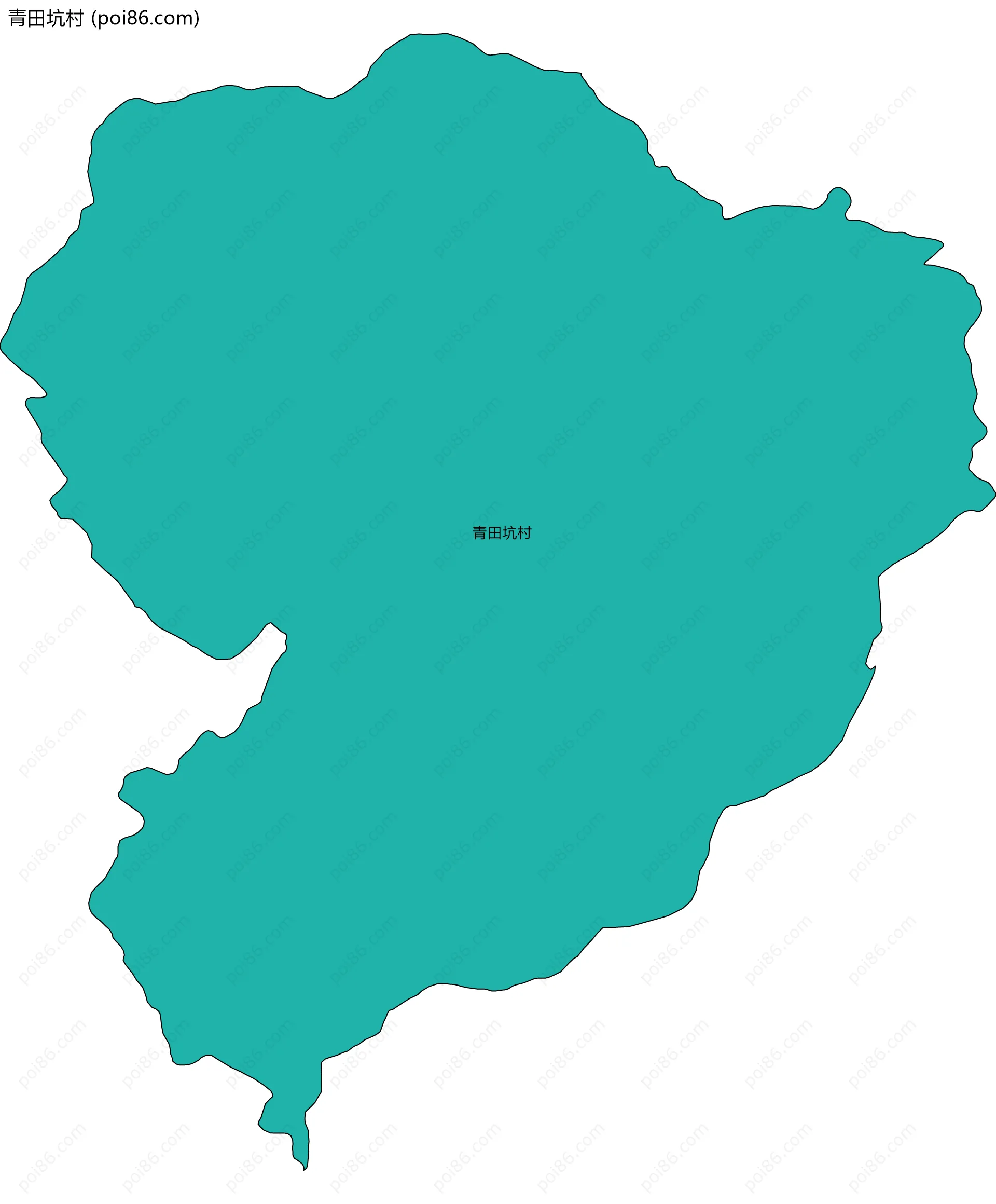 青田坑村边界地图