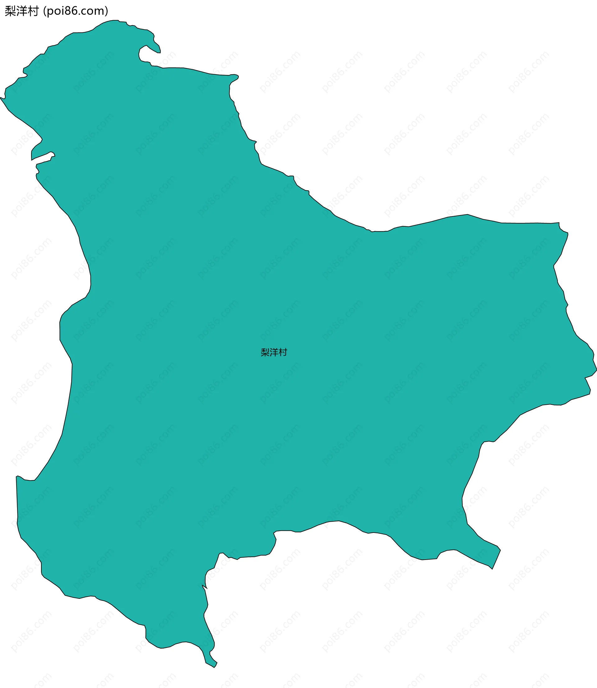 梨洋村边界地图