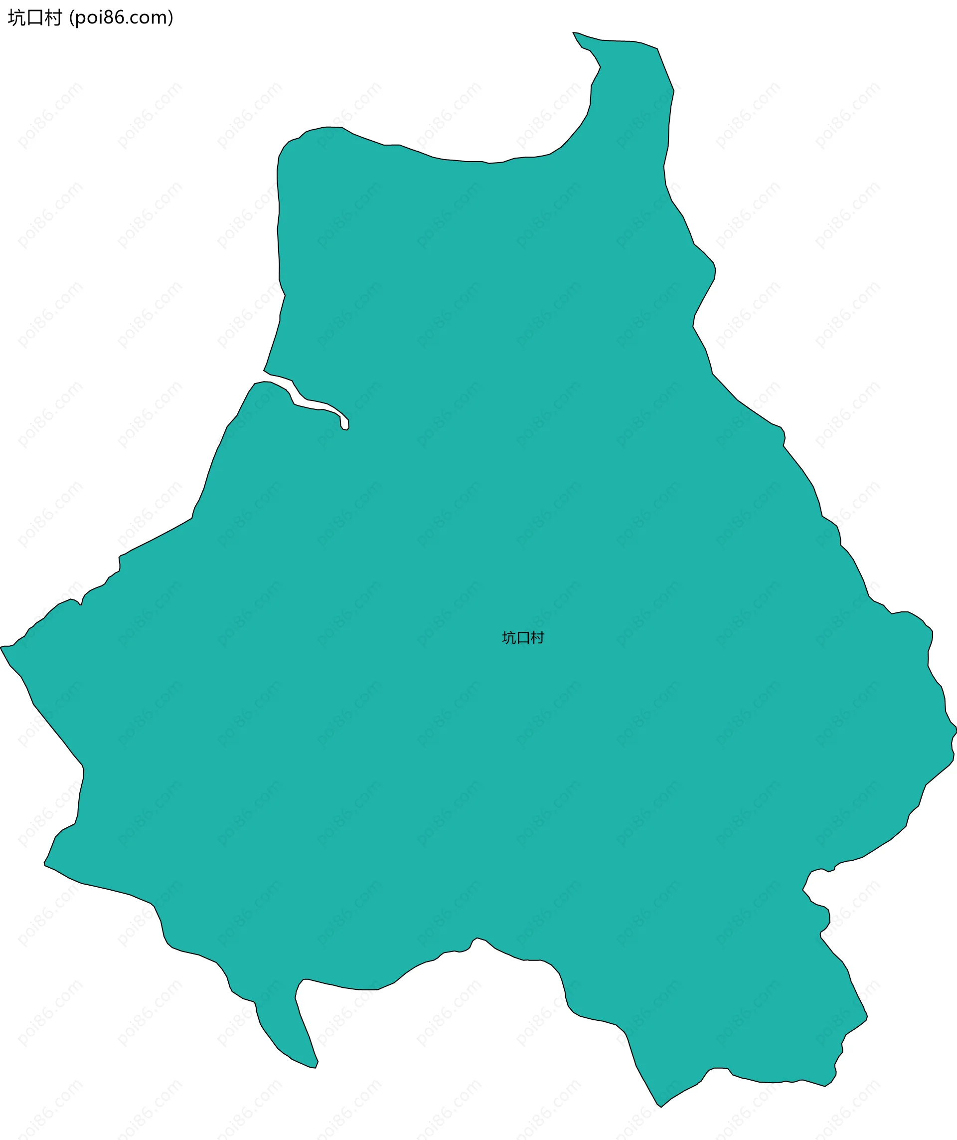 坑口村边界地图