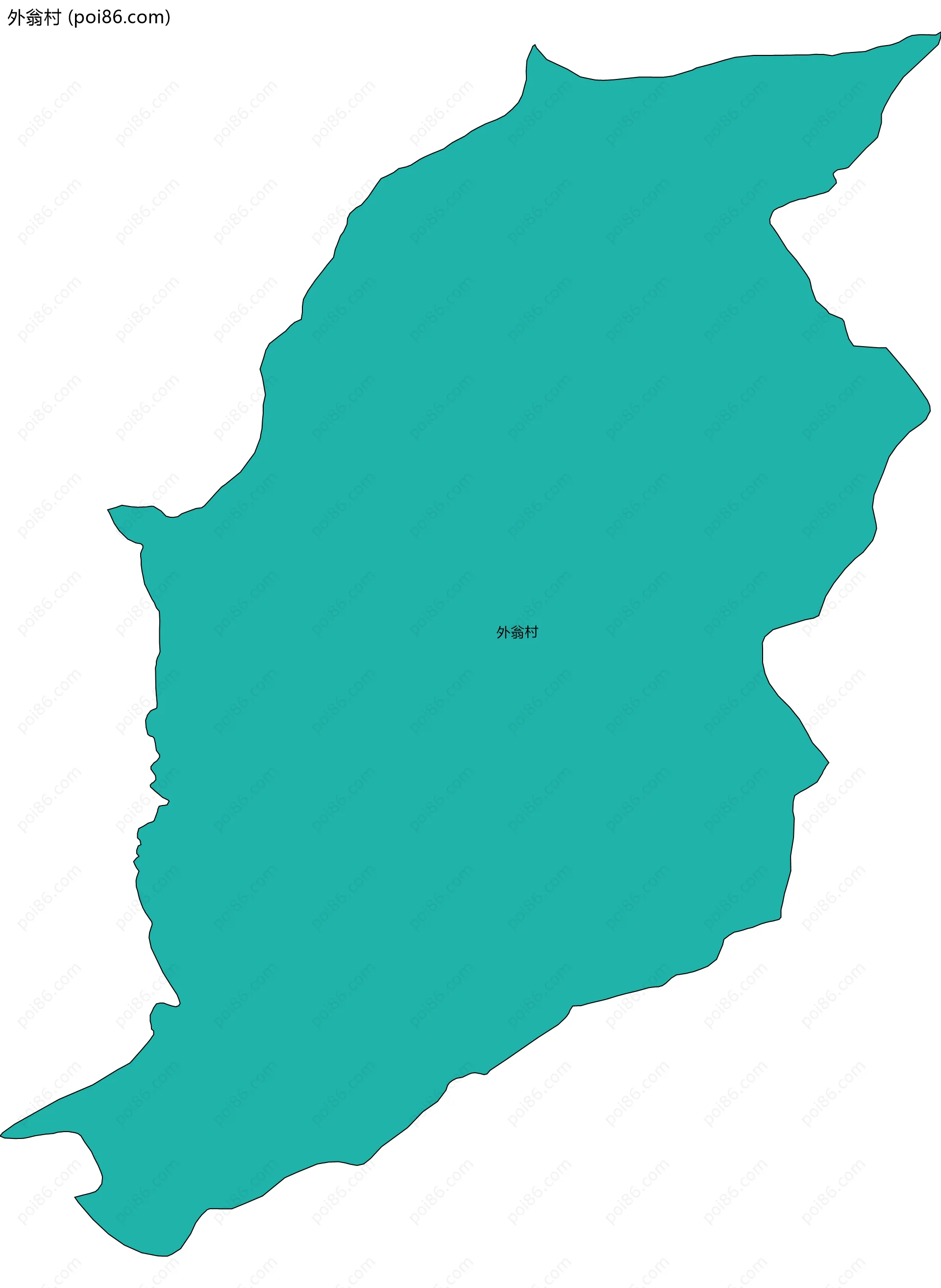 外翁村边界地图