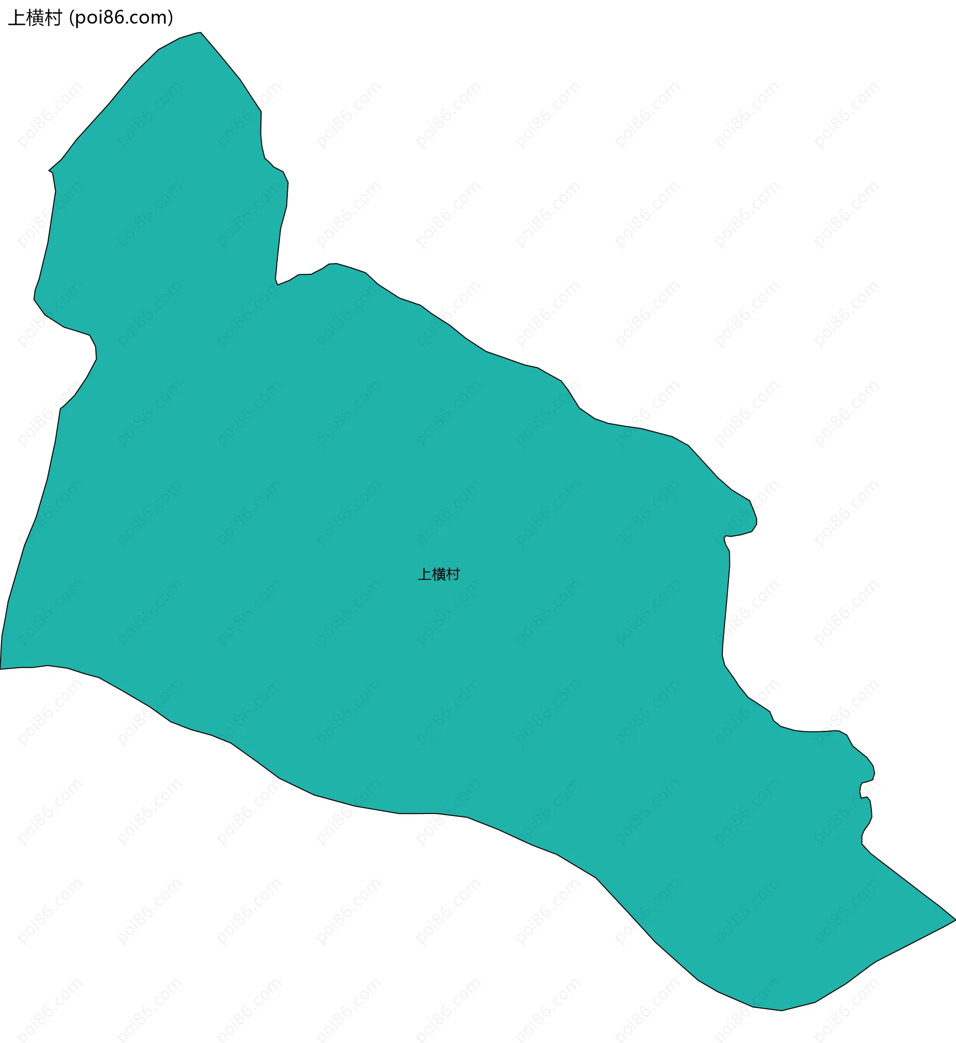 上横村边界地图