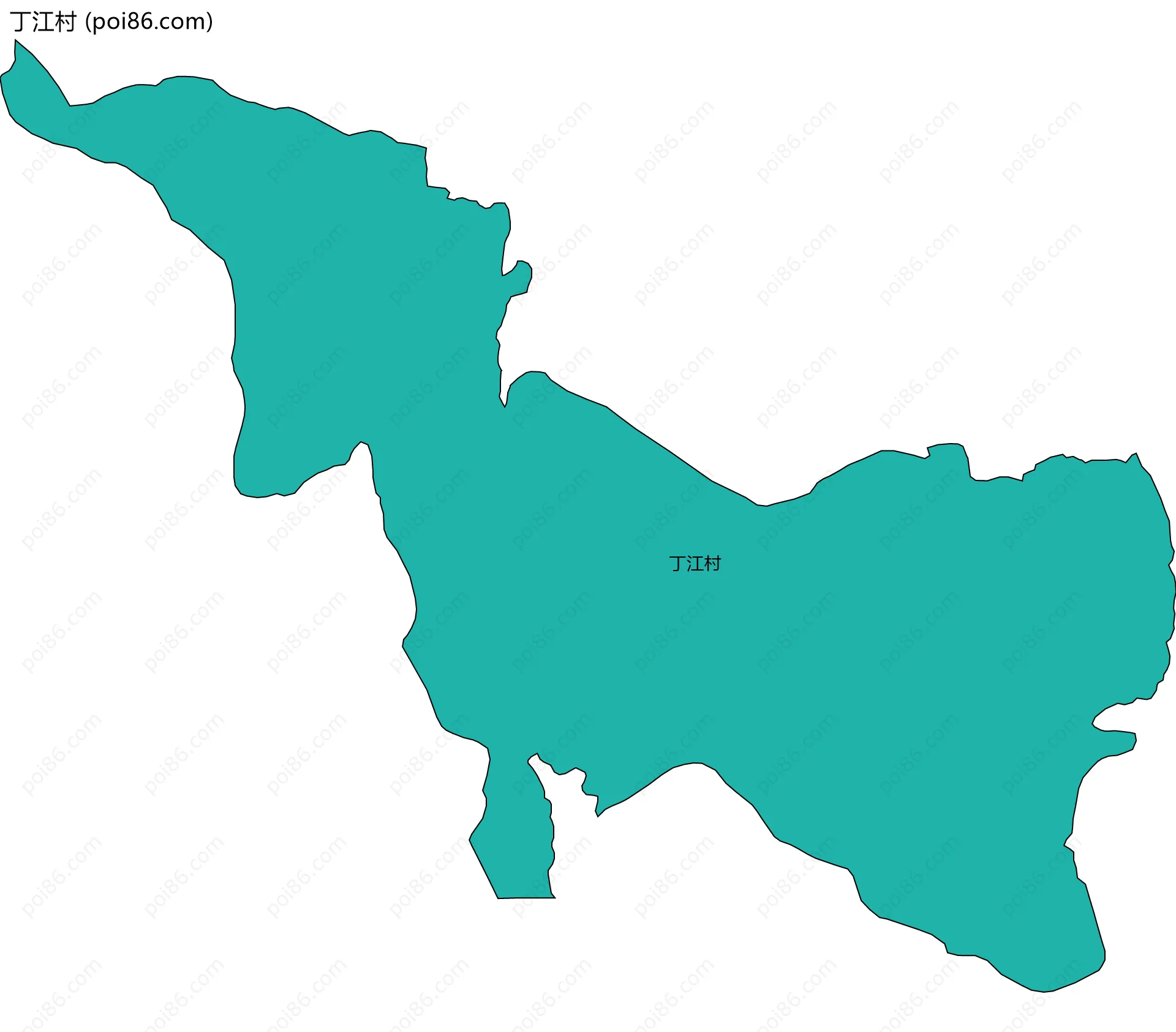 丁江村边界地图