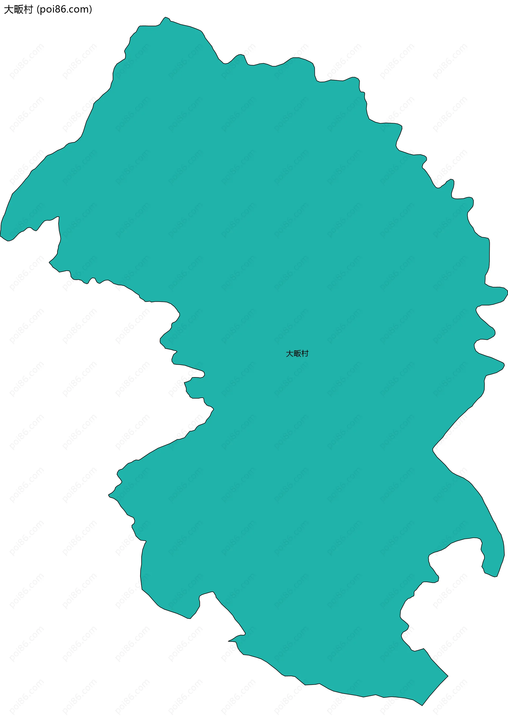 大畈村边界地图