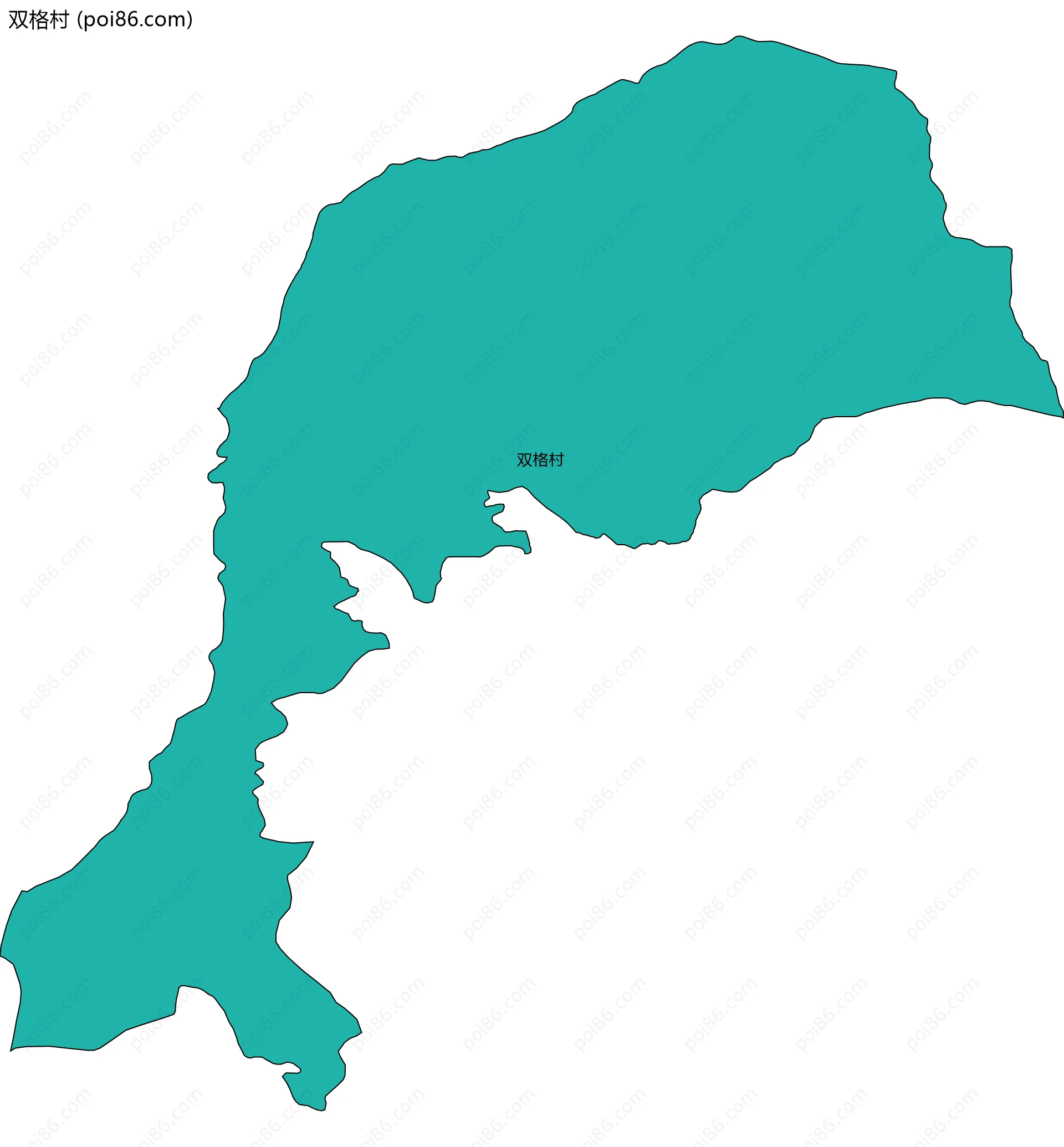 双格村边界地图