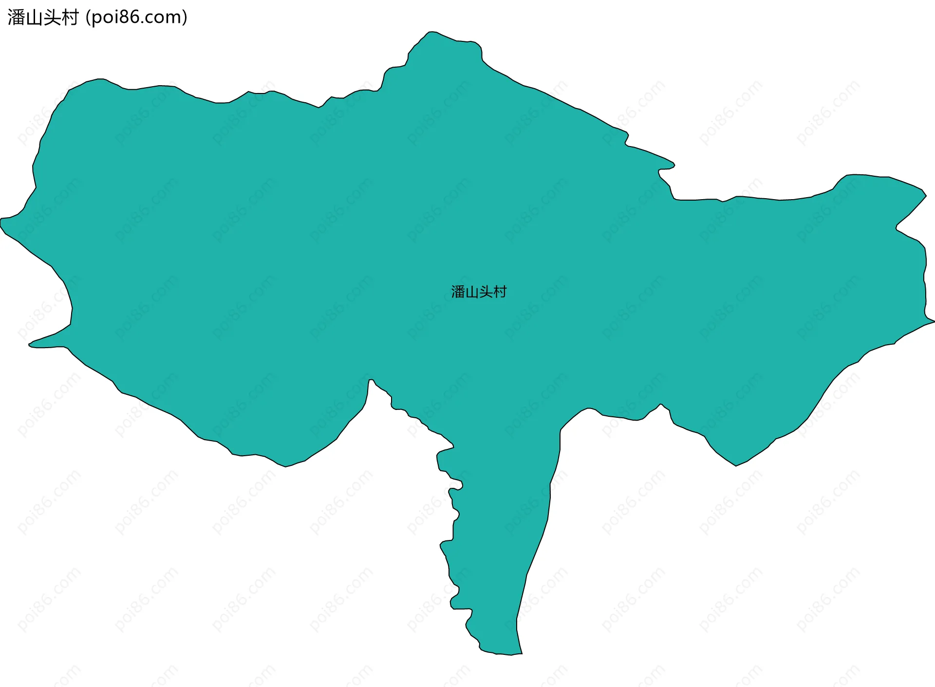 潘山头村边界地图