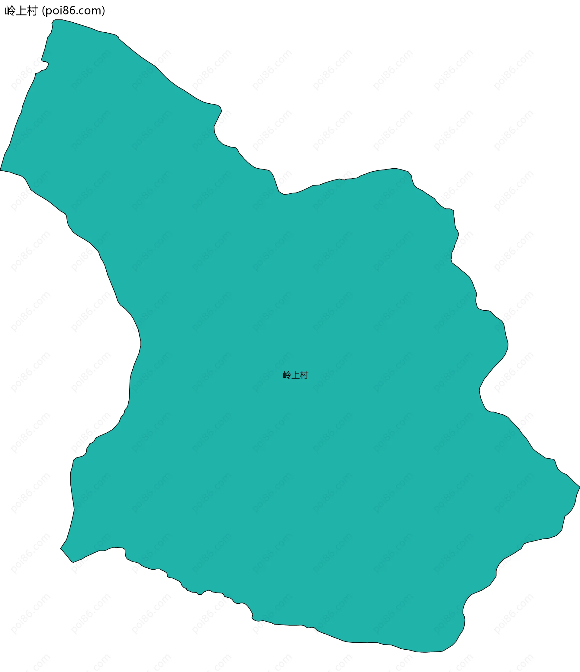 岭上村边界地图