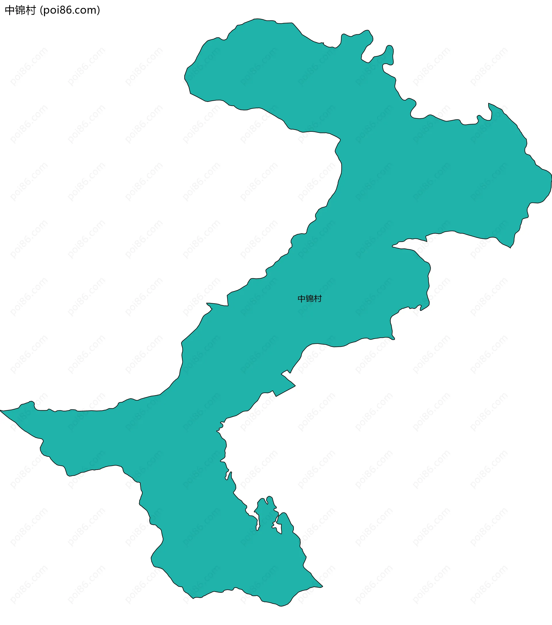 中锦村边界地图