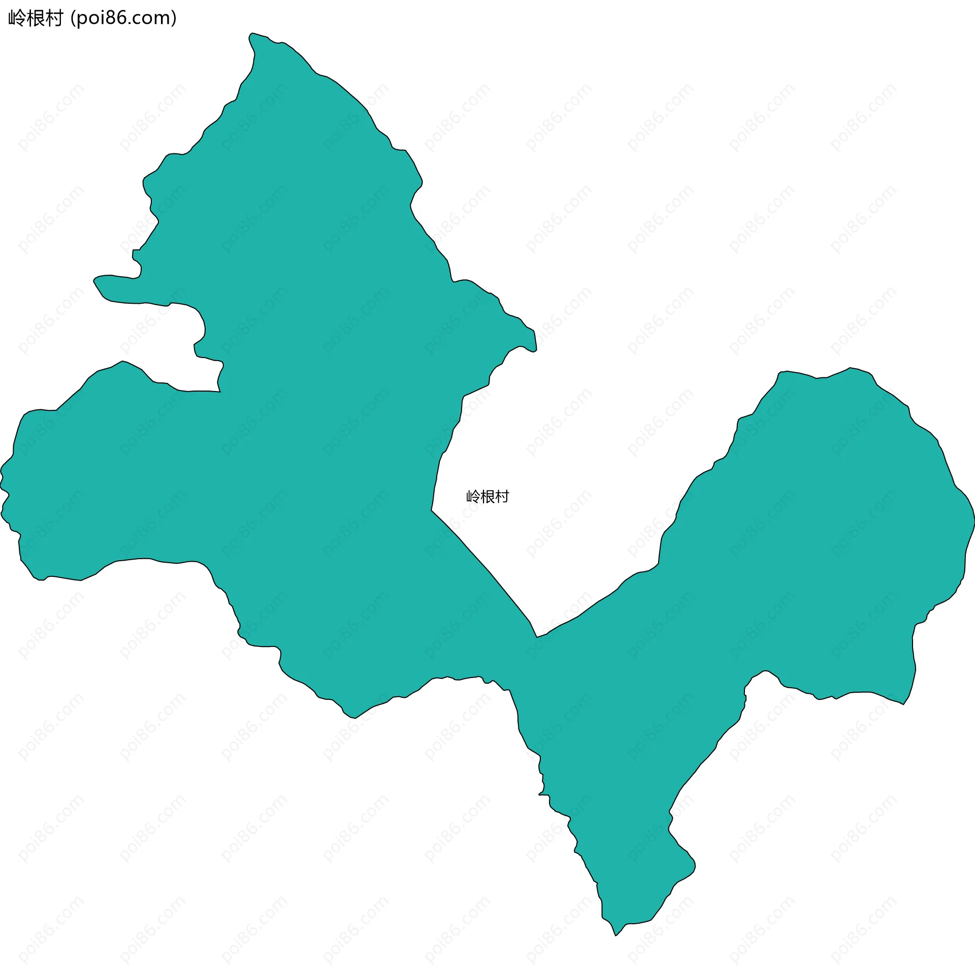 岭根村边界地图