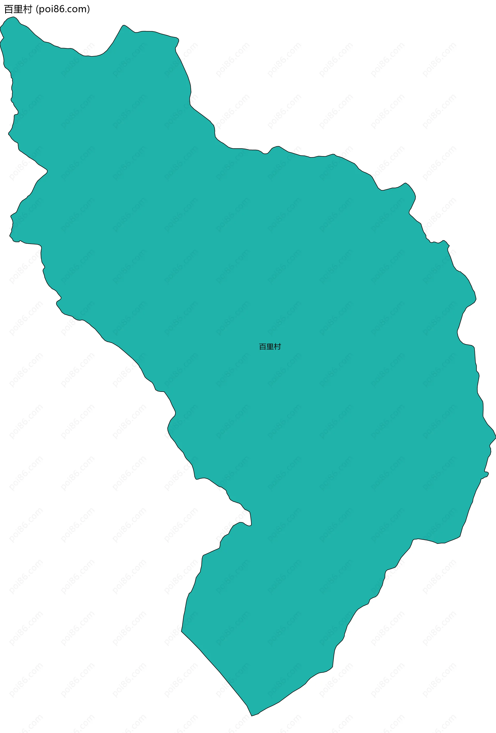 百里村边界地图