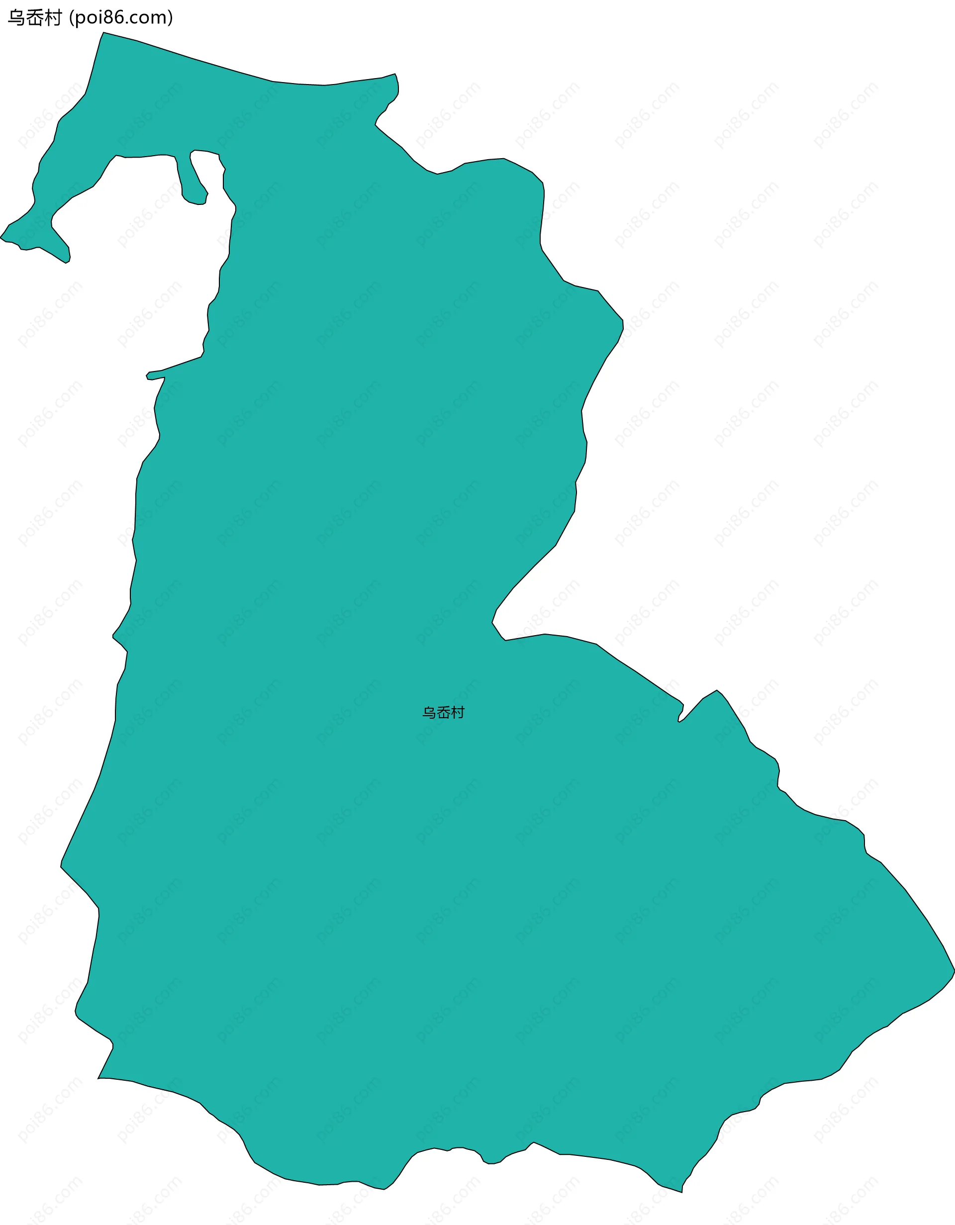 乌岙村边界地图