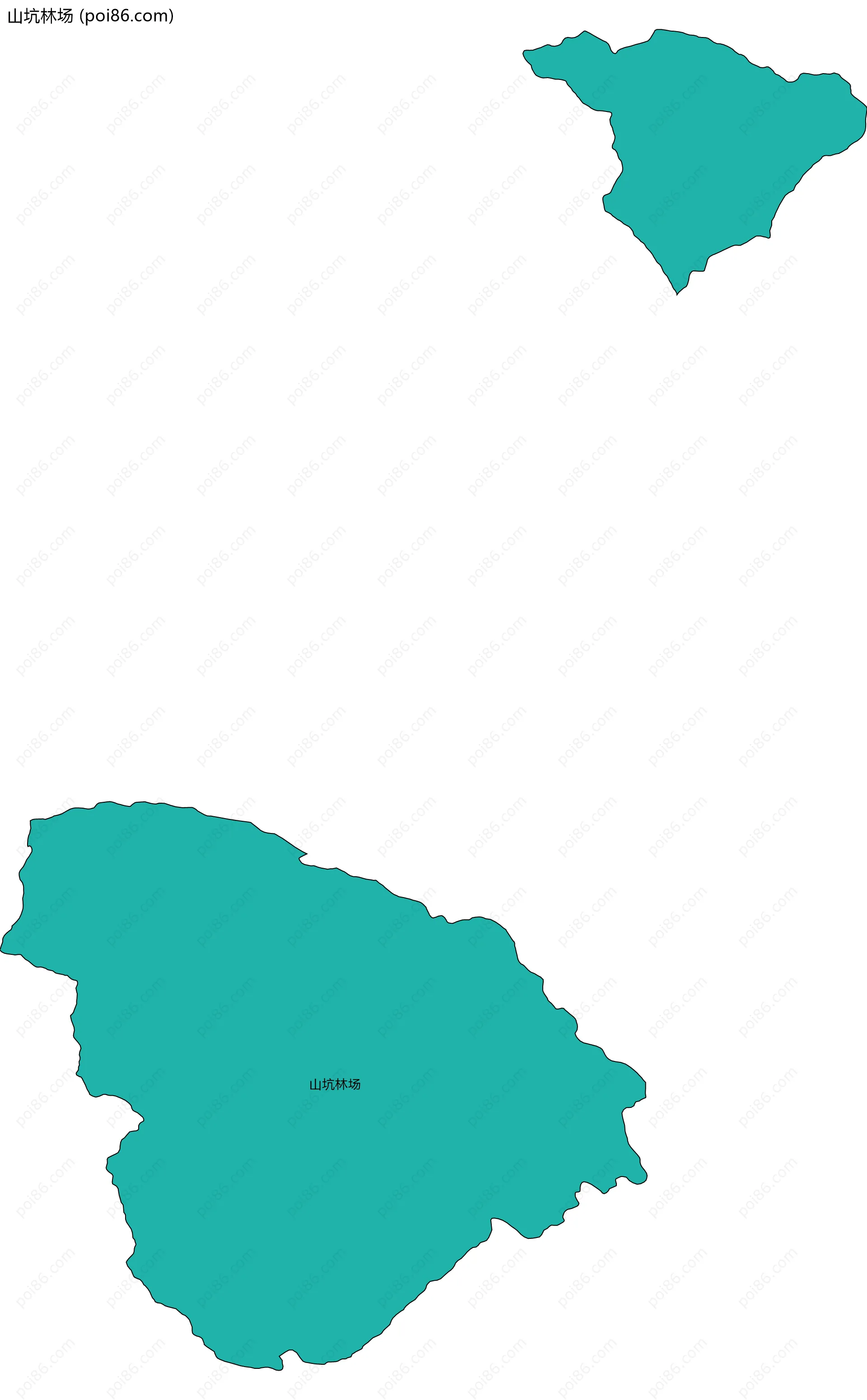 山坑林场边界地图