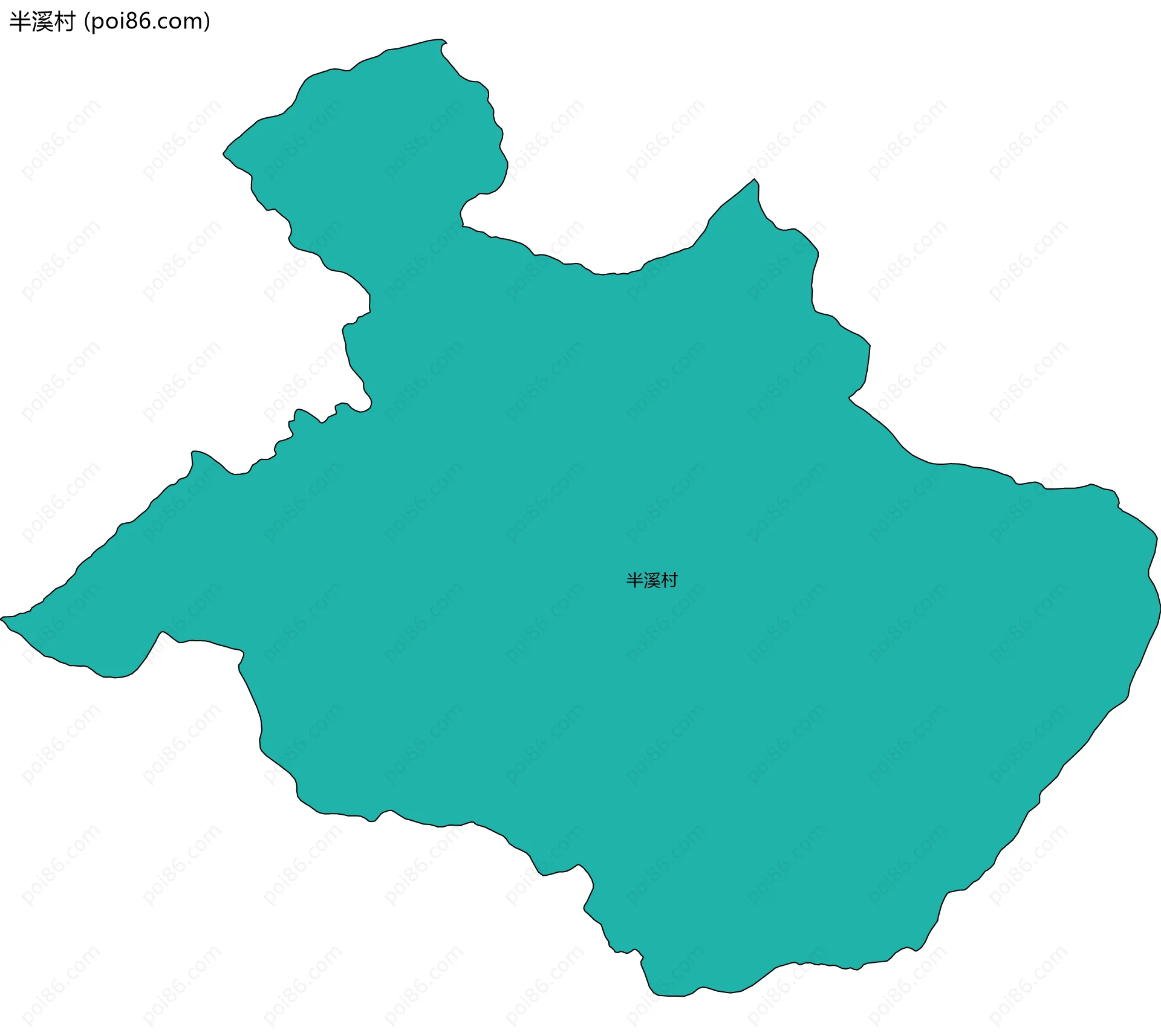 半溪村边界地图