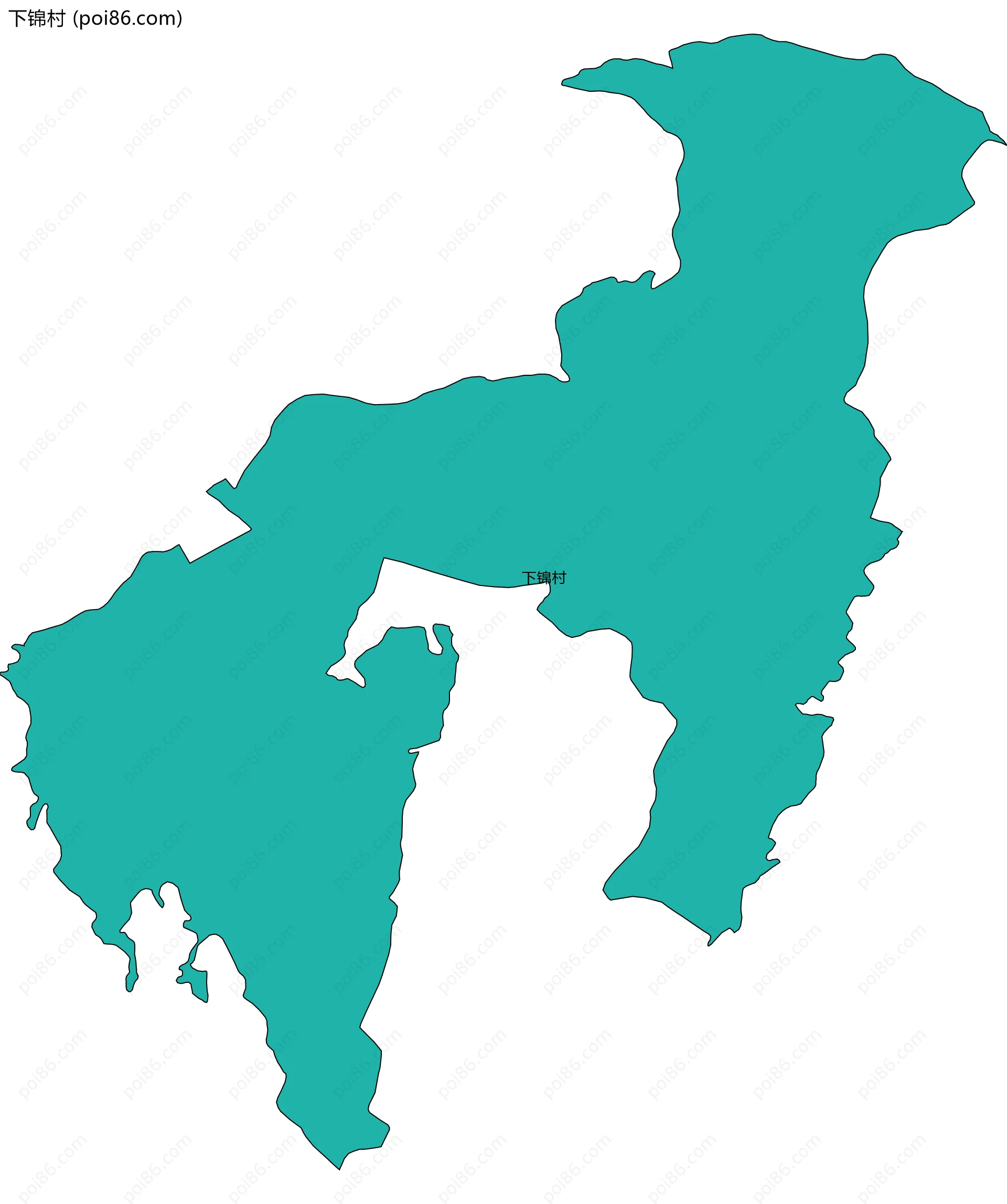 下锦村边界地图