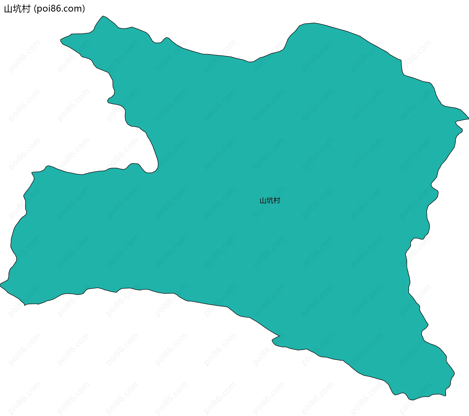 山坑村边界地图