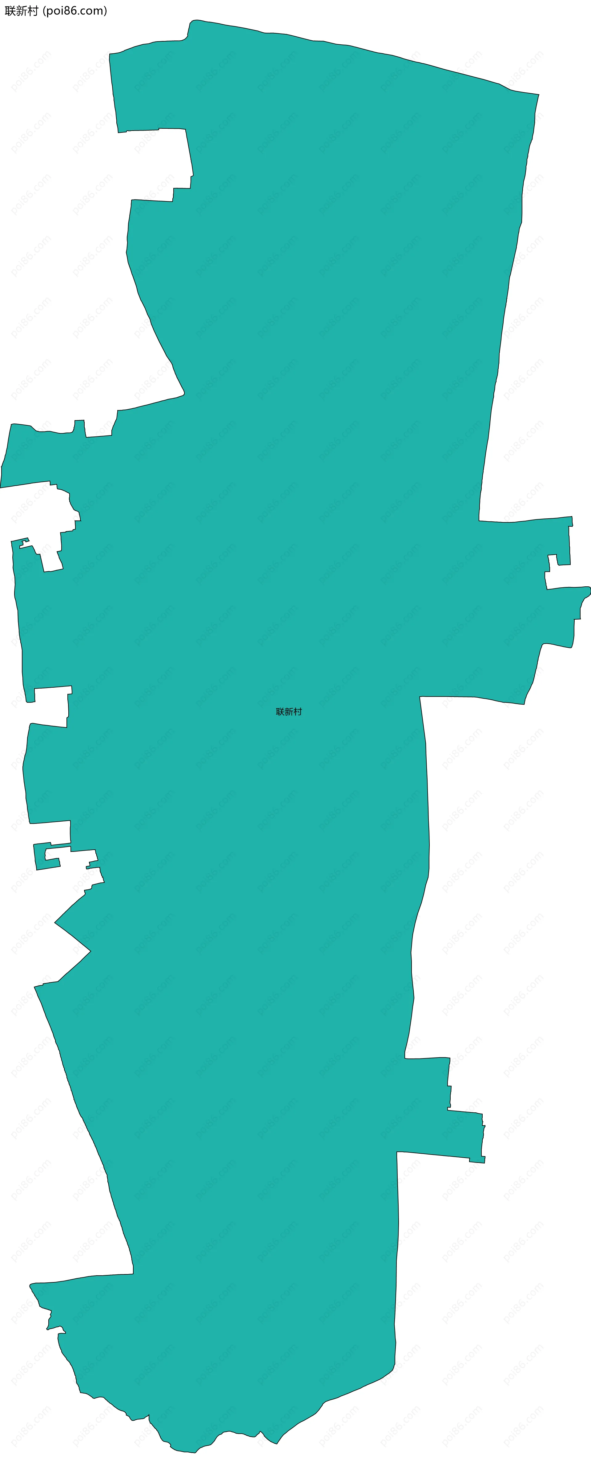 联新村边界地图