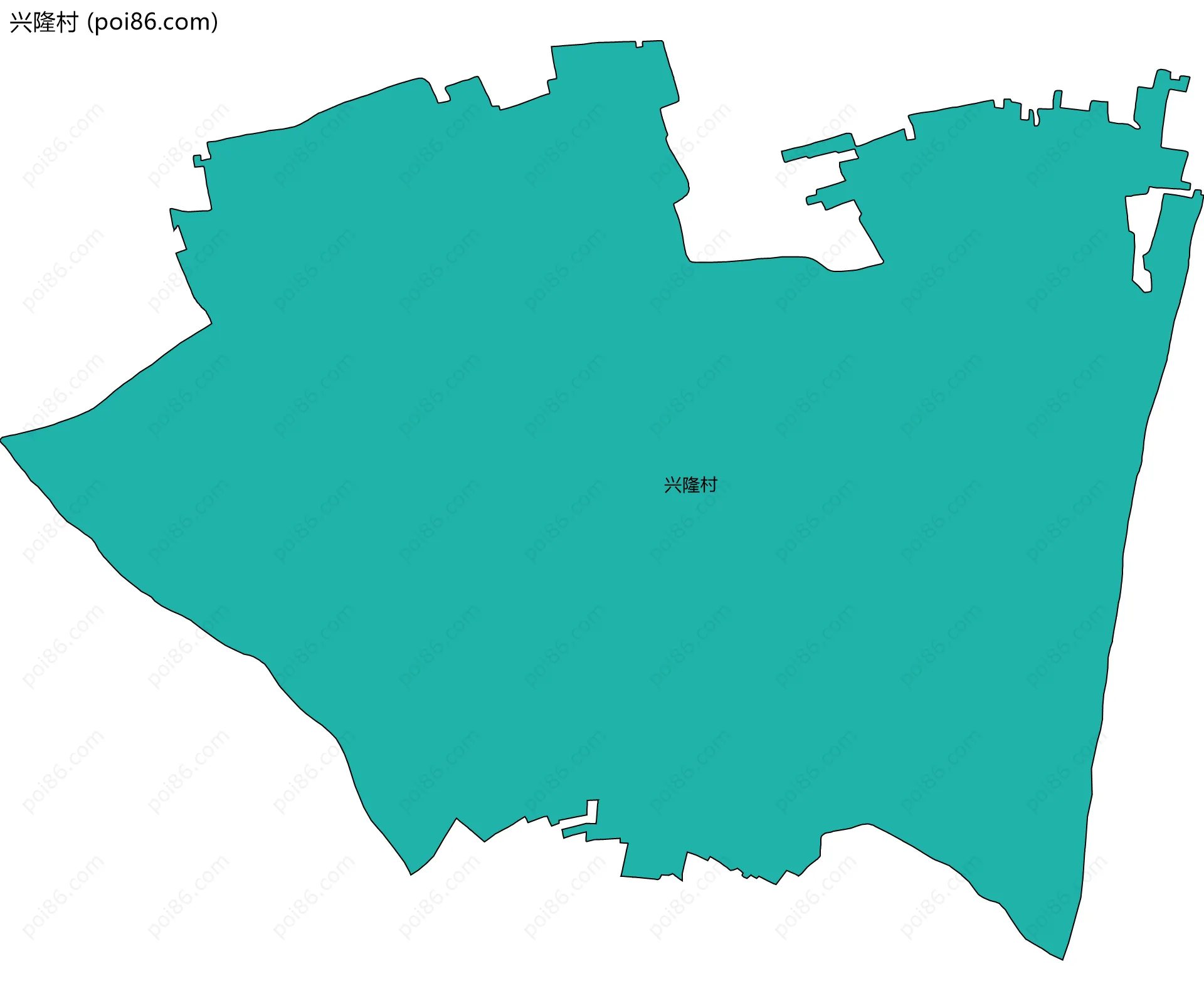 兴隆村边界地图