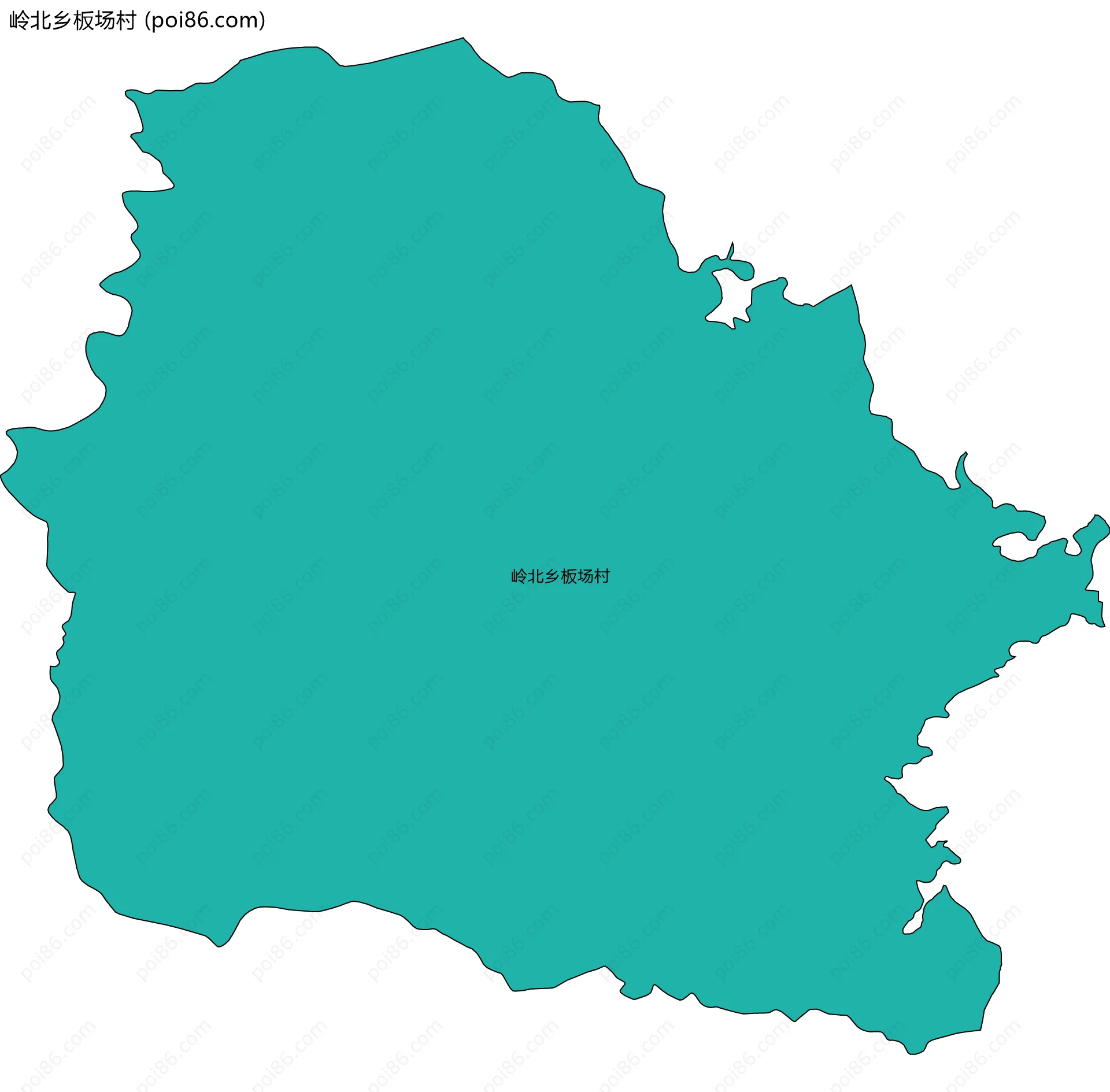 岭北乡板场村边界地图
