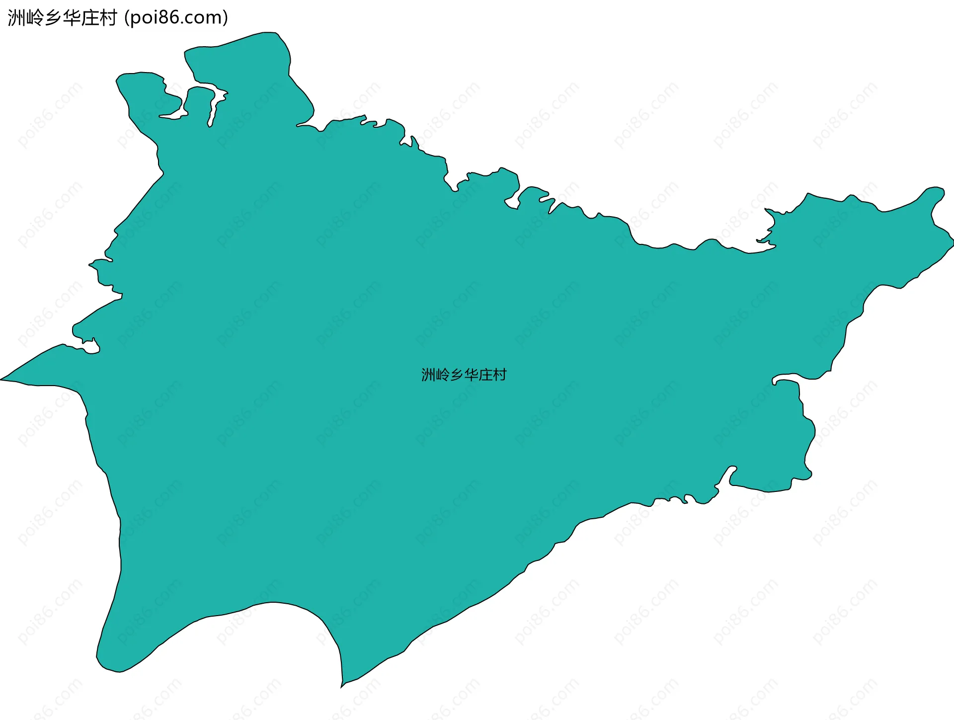 洲岭乡华庄村边界地图