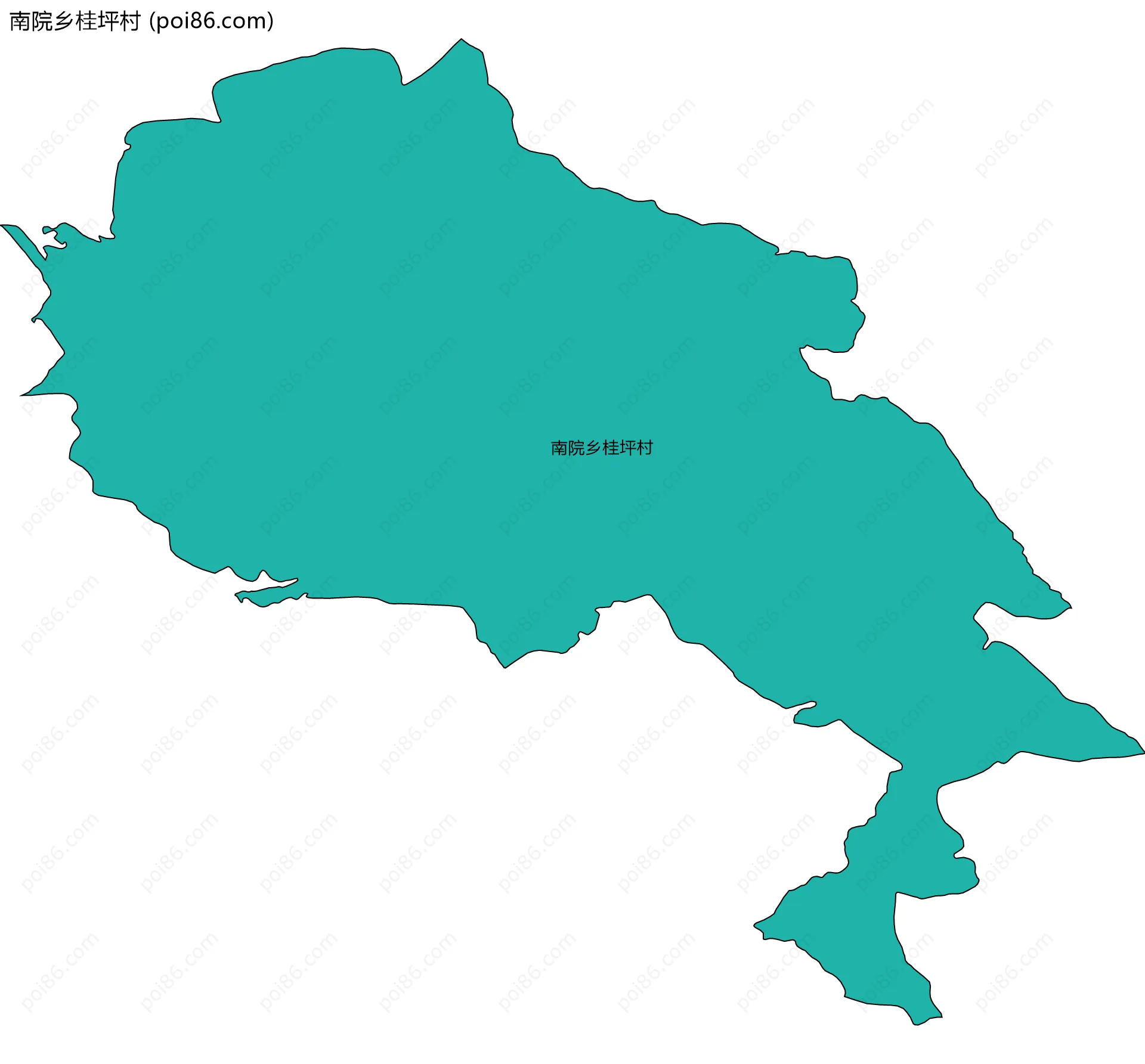 南院乡桂坪村边界地图