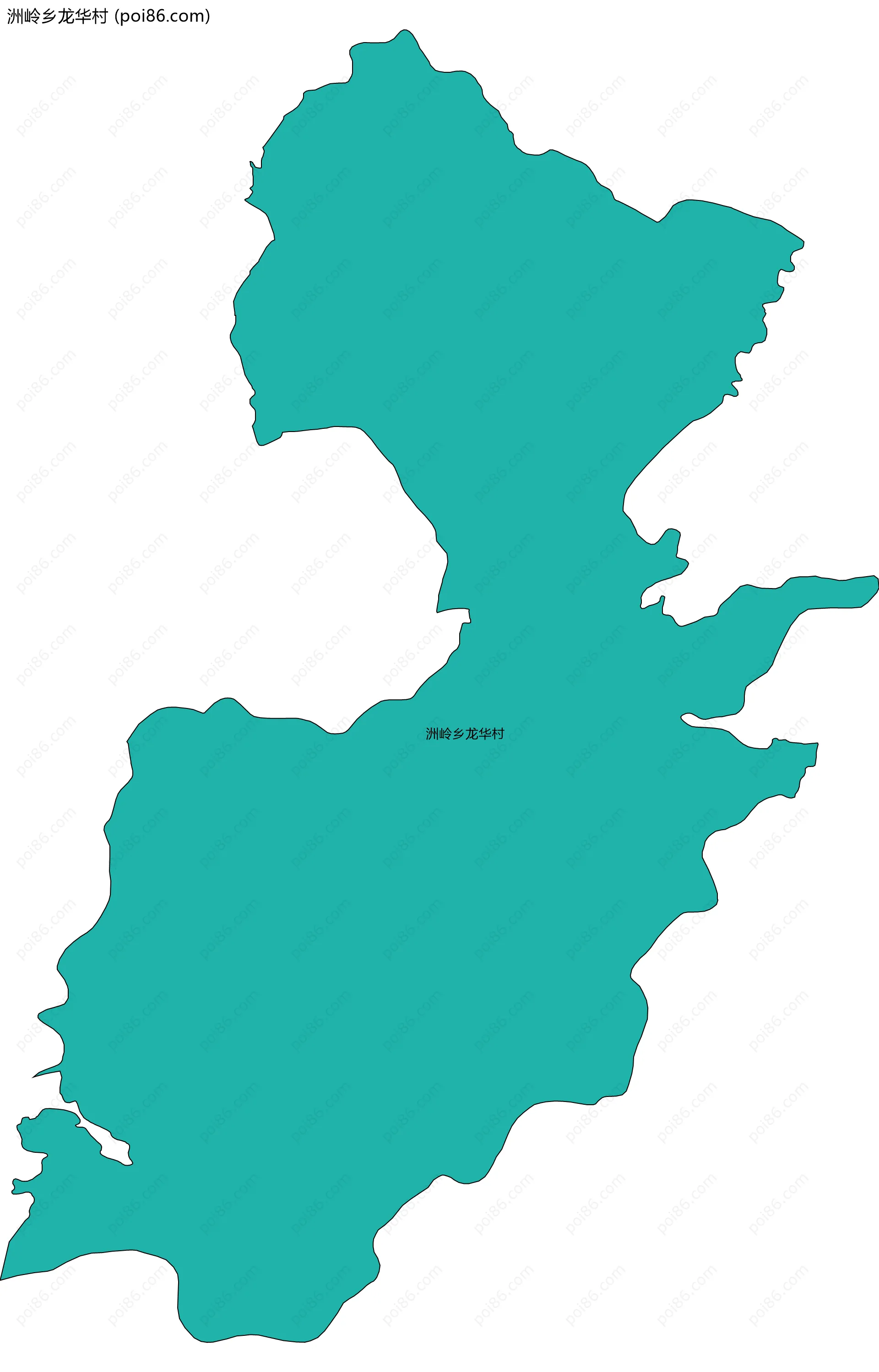 洲岭乡龙华村边界地图