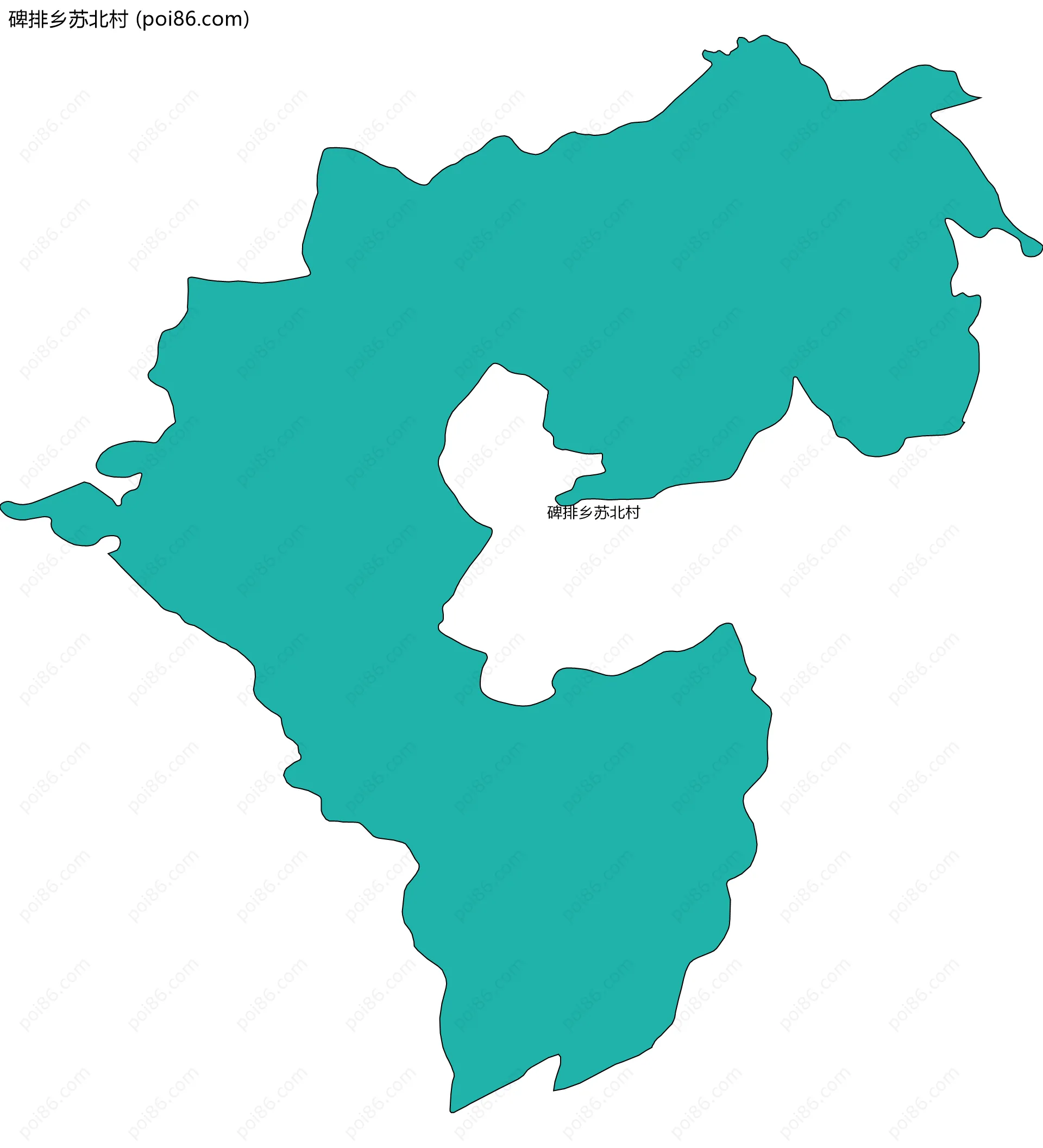 碑排乡苏北村边界地图