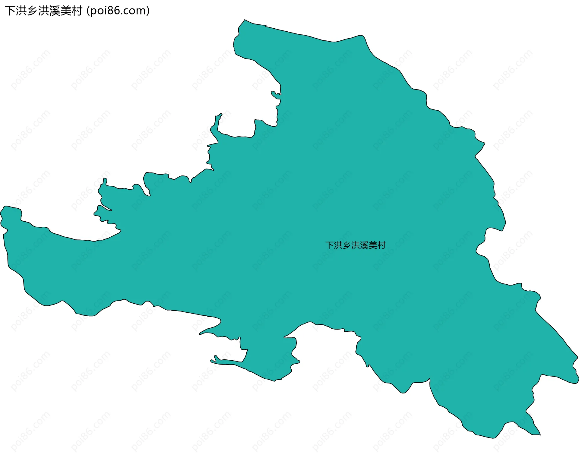 下洪乡洪溪美村边界地图