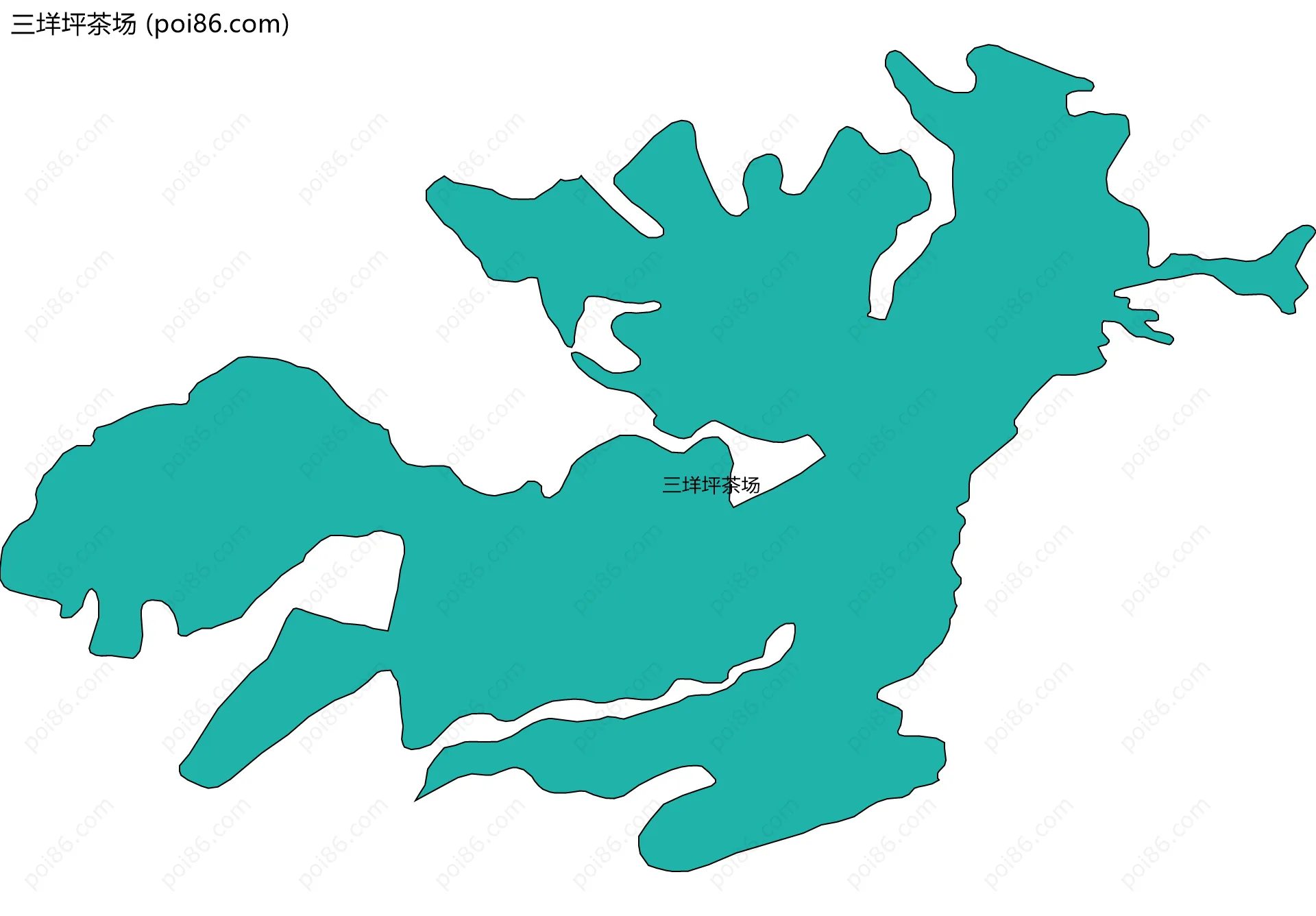 三垟坪茶场边界地图