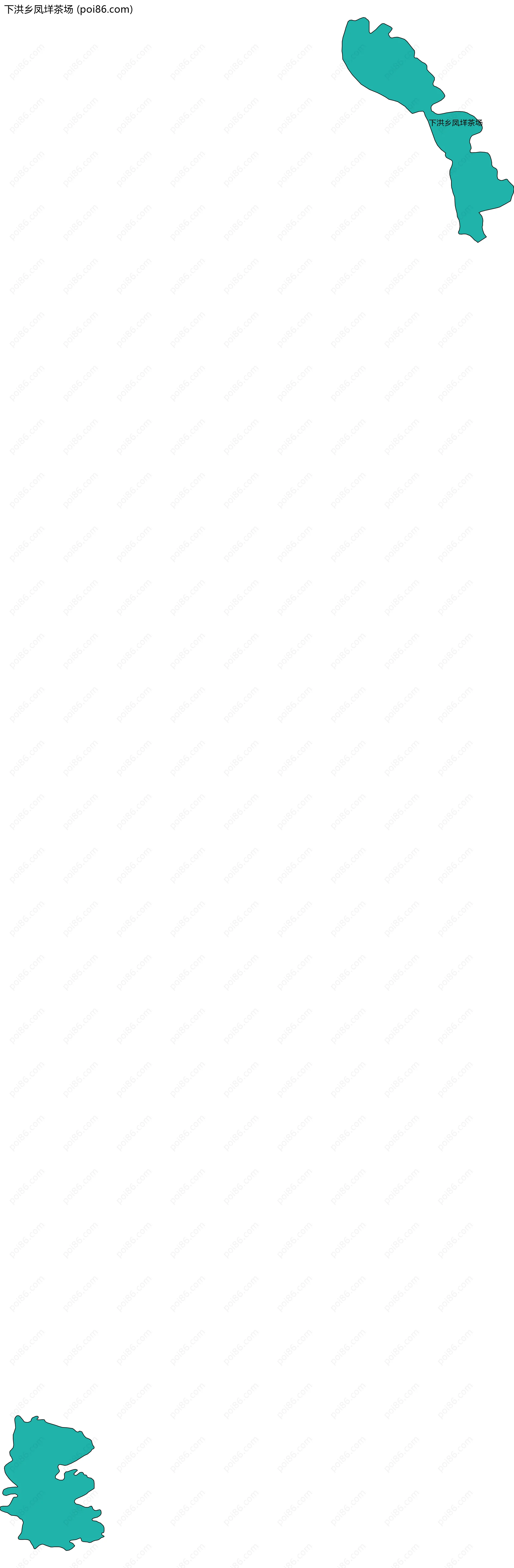 下洪乡凤垟茶场边界地图