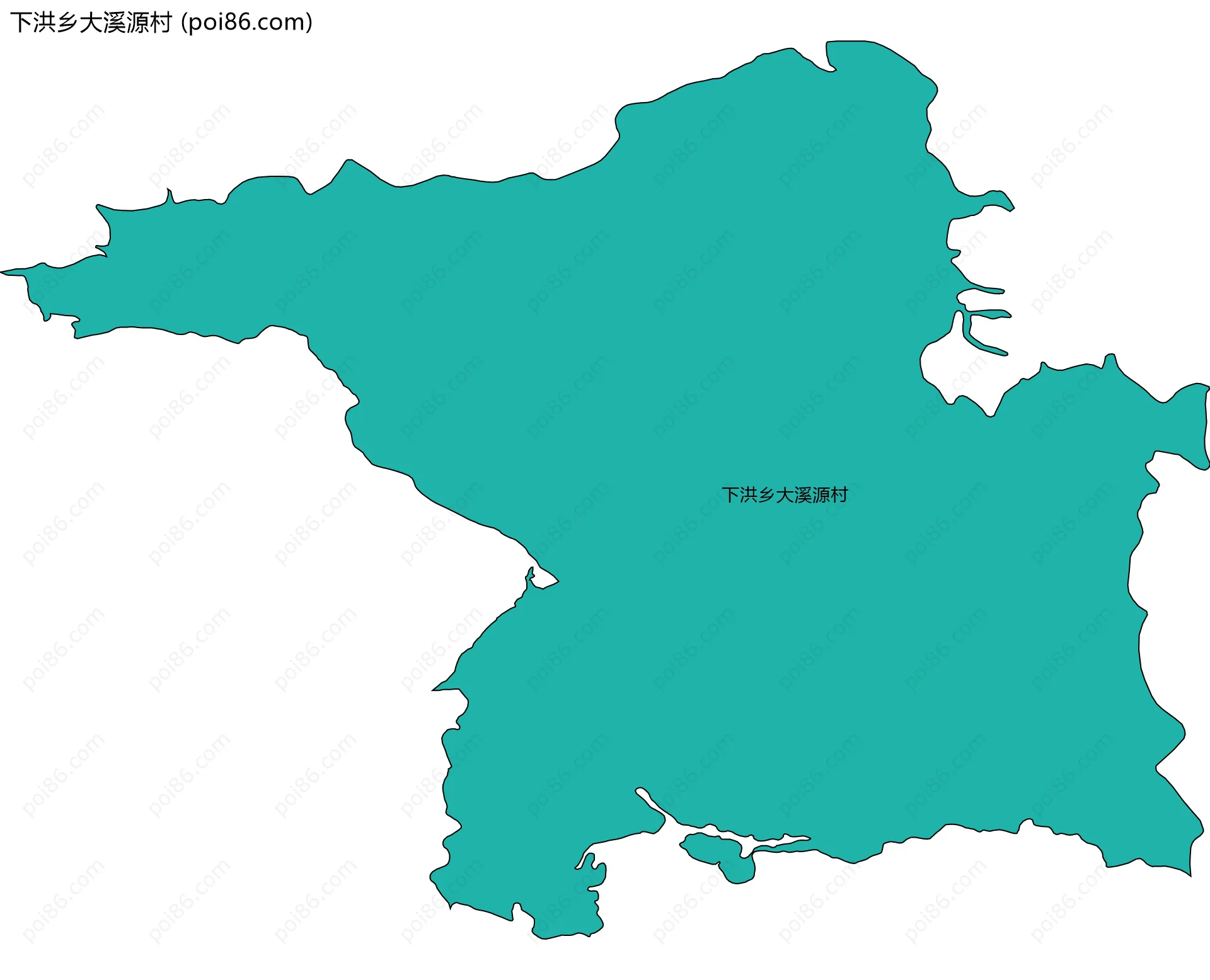 下洪乡大溪源村边界地图