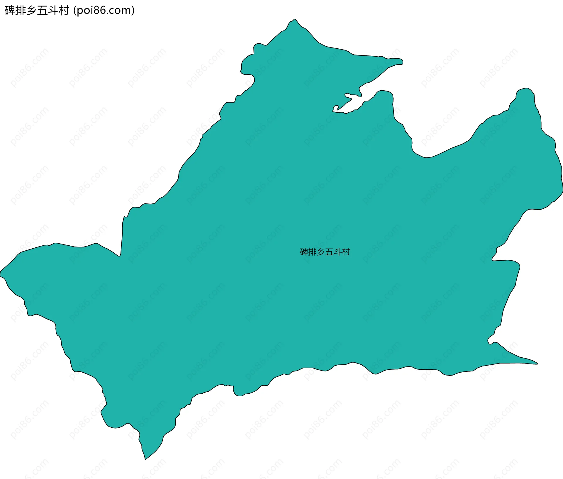 碑排乡五斗村边界地图