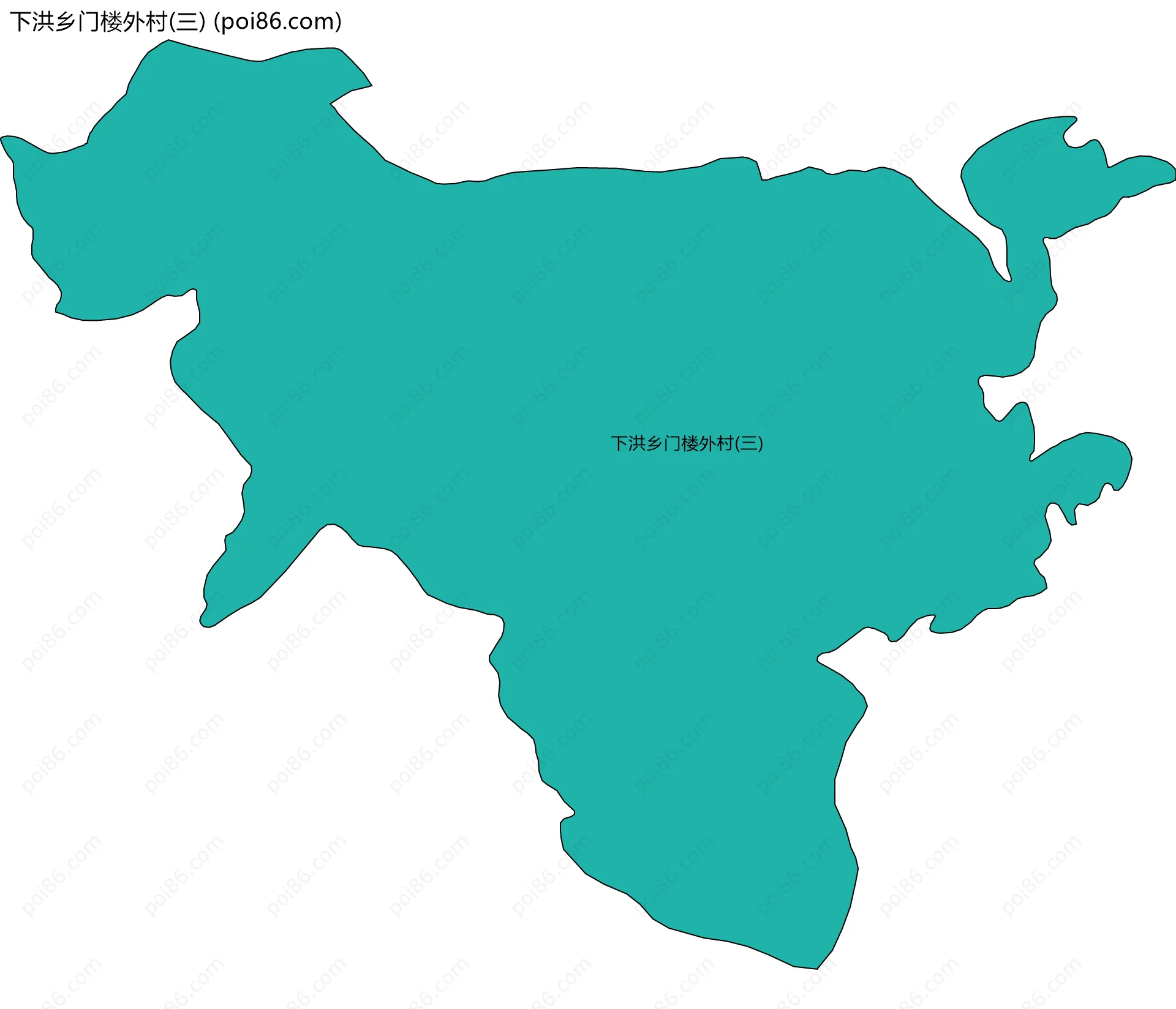 下洪乡门楼外村(三)边界地图