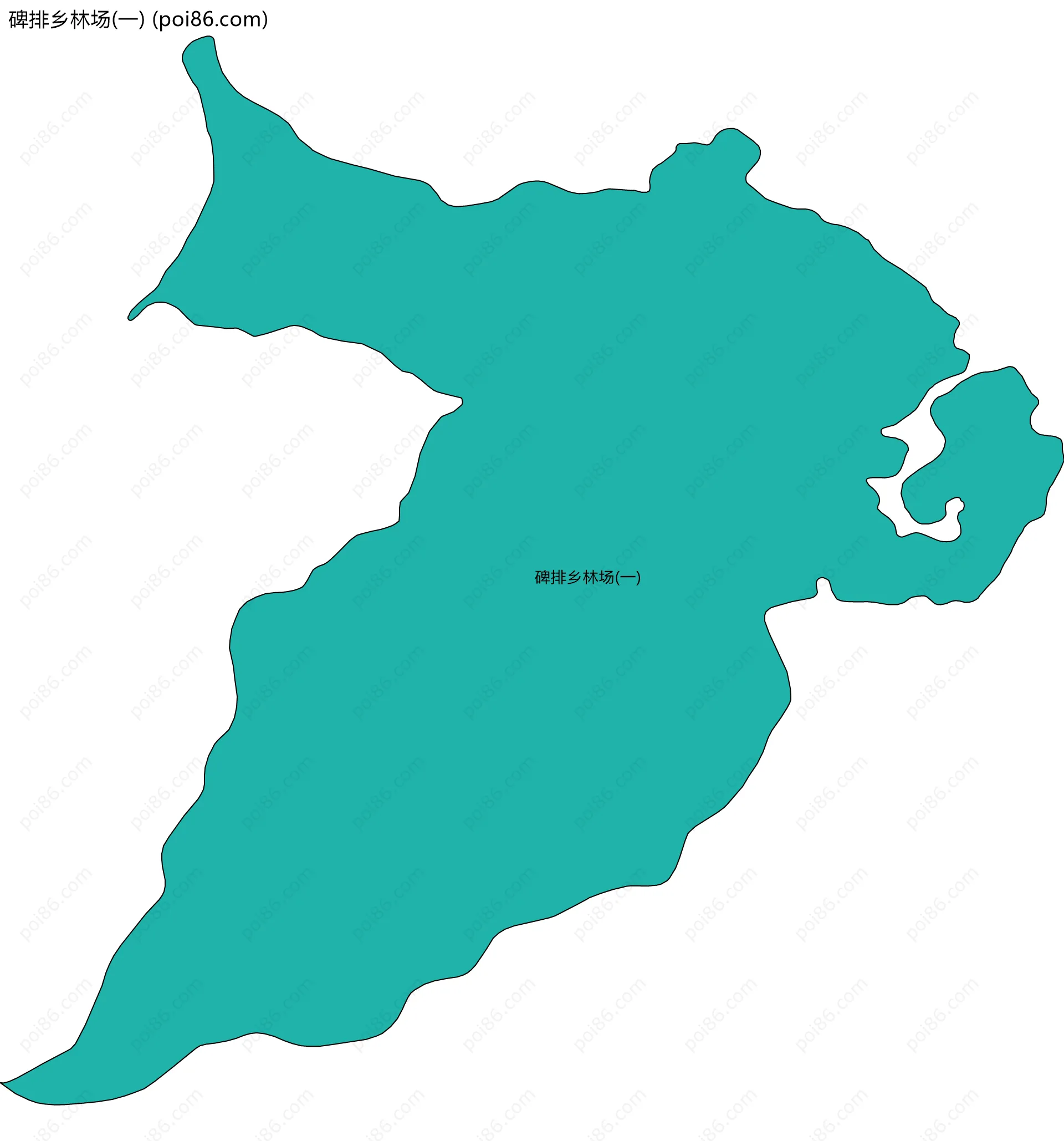 碑排乡林场(一)边界地图