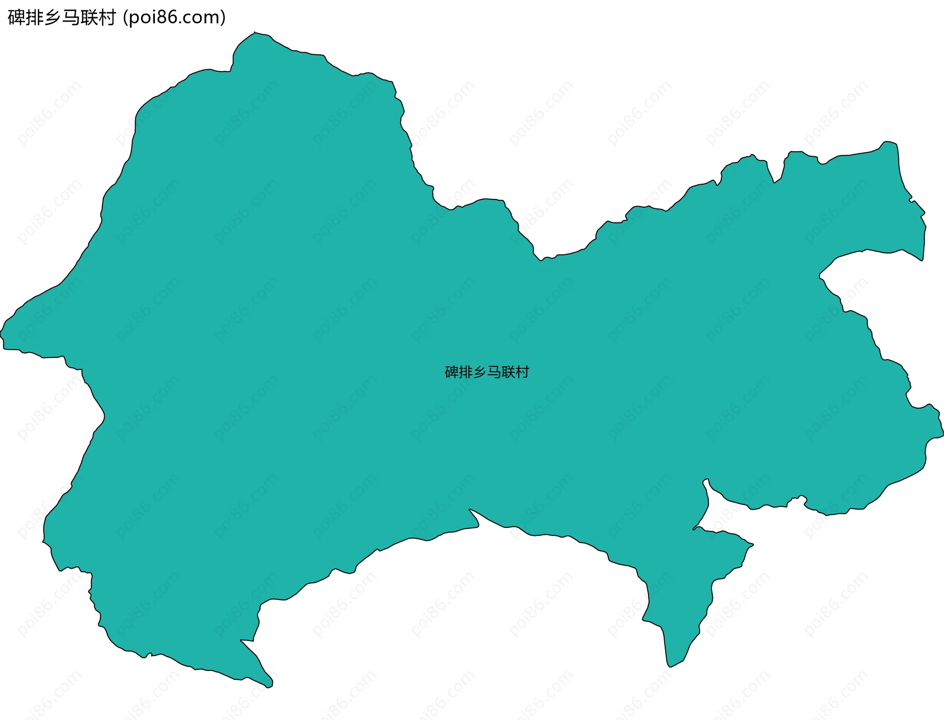 碑排乡马联村边界地图