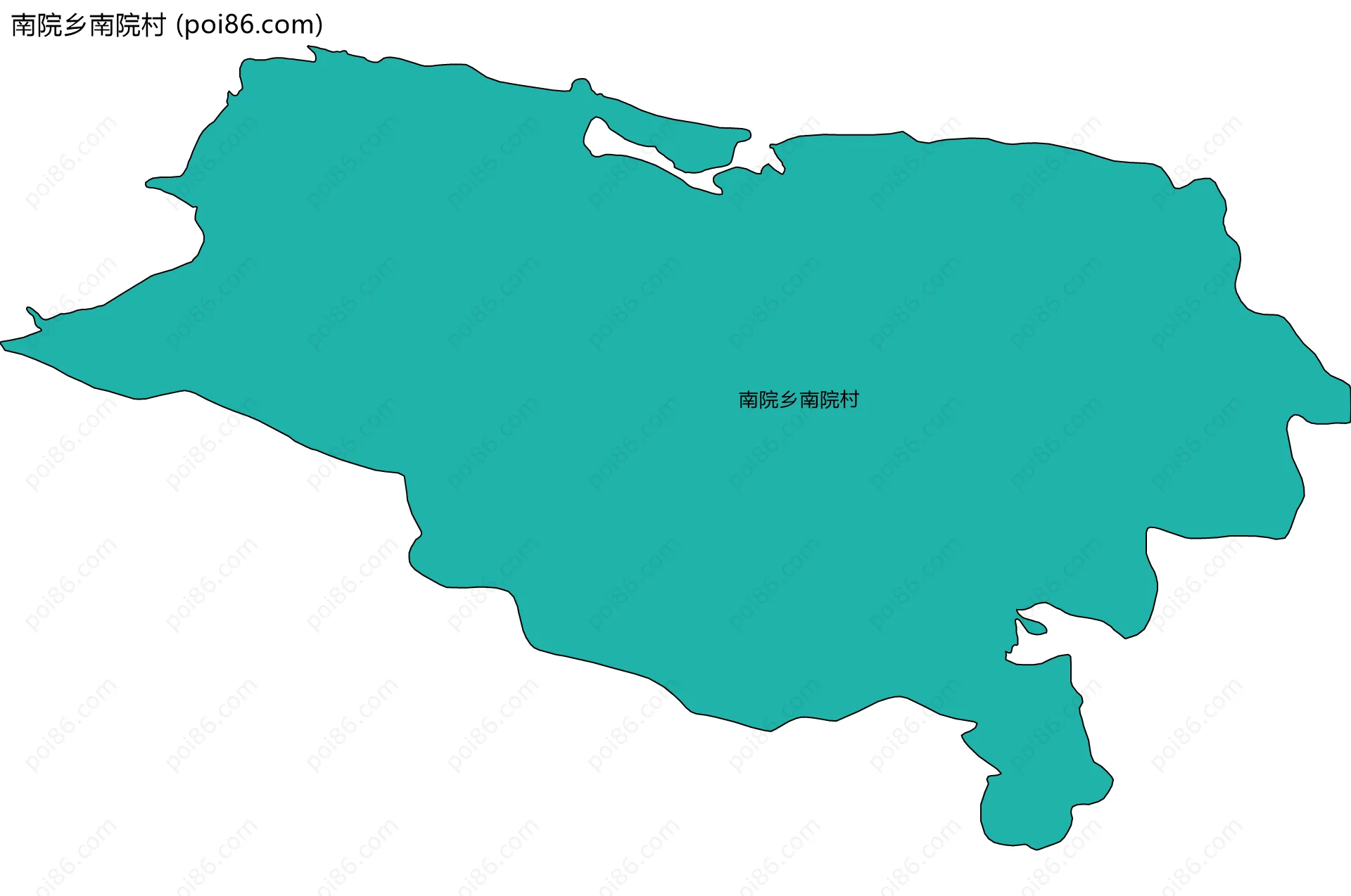 南院乡南院村边界地图