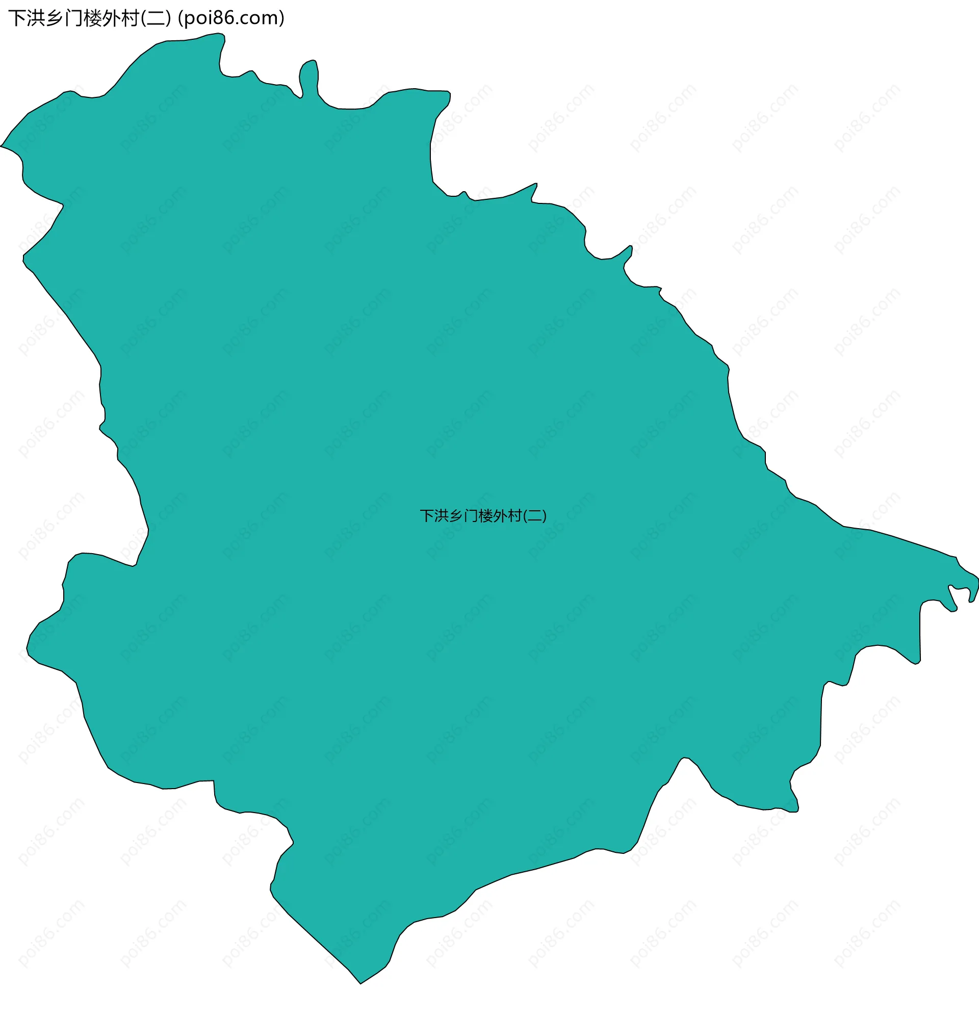 下洪乡门楼外村(二)边界地图