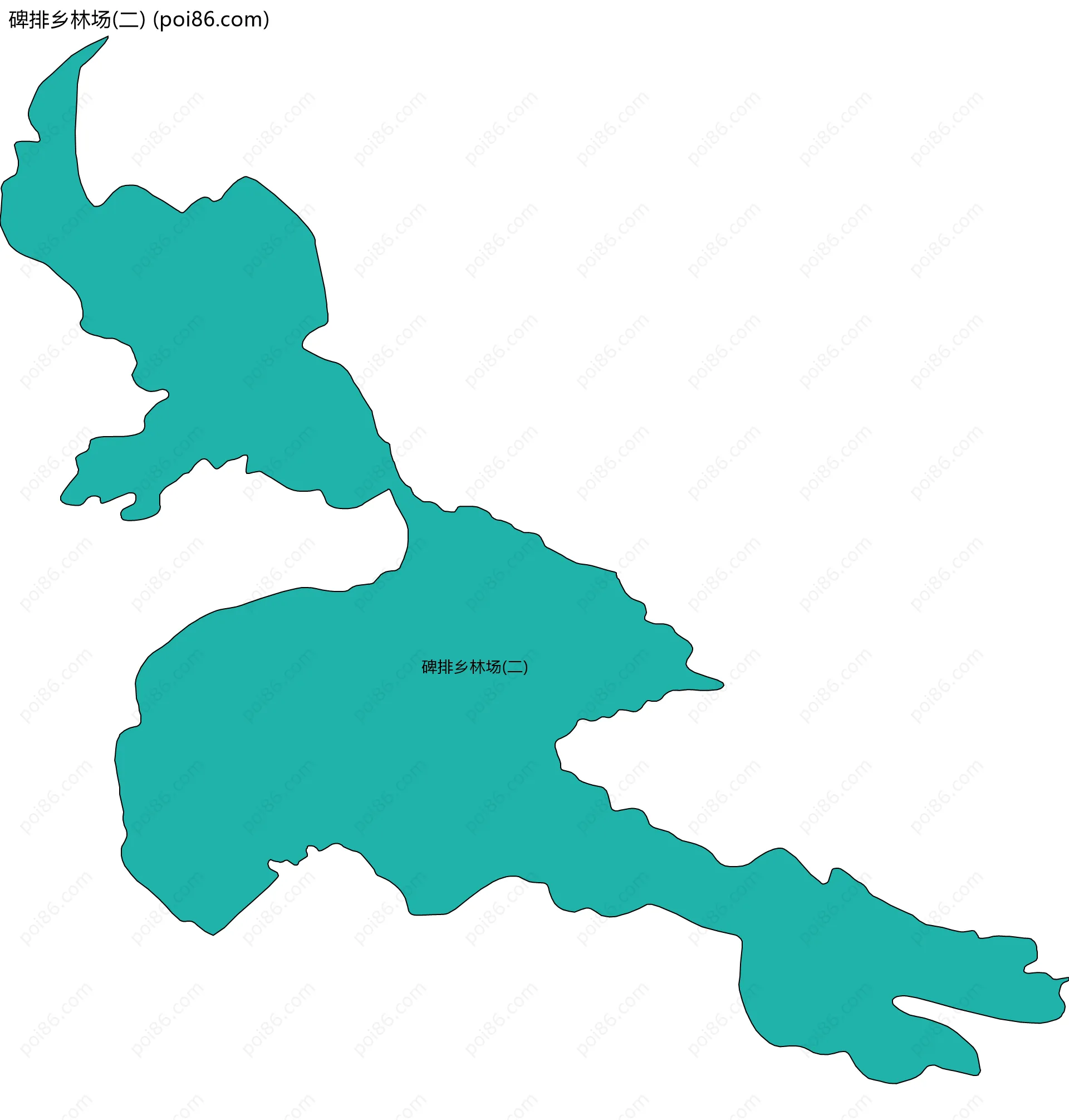 碑排乡林场(二)边界地图