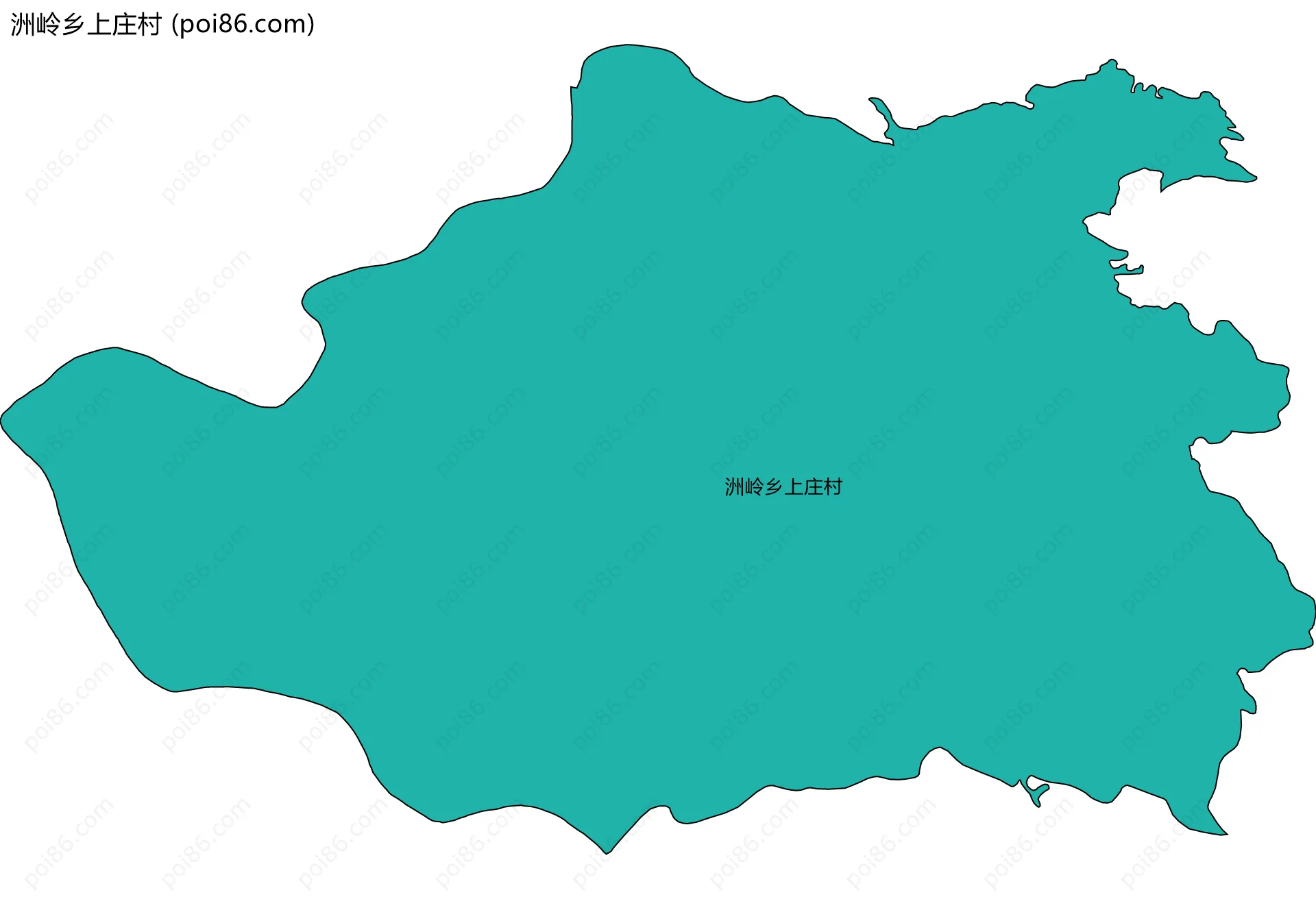 洲岭乡上庄村边界地图