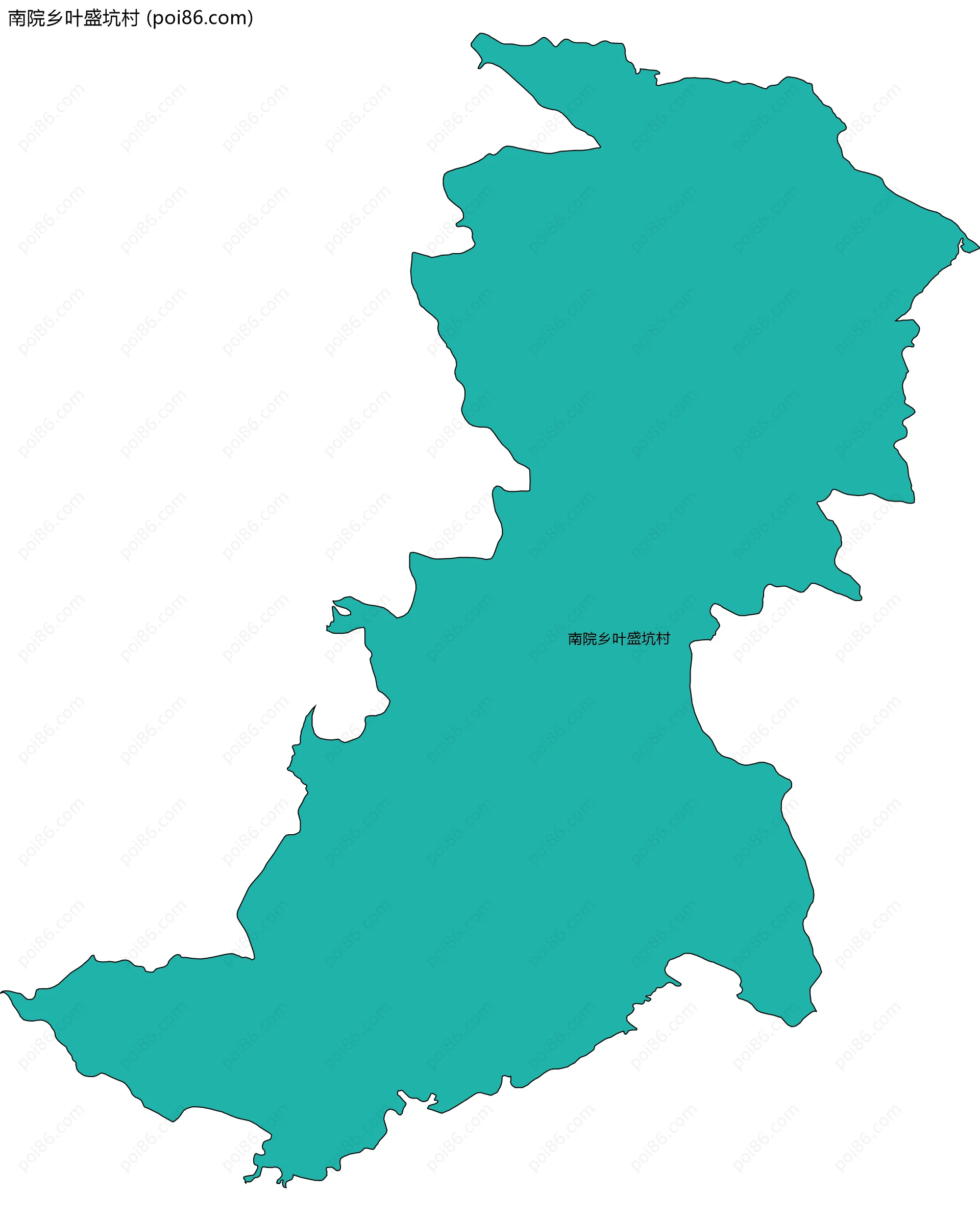 南院乡叶盛坑村边界地图