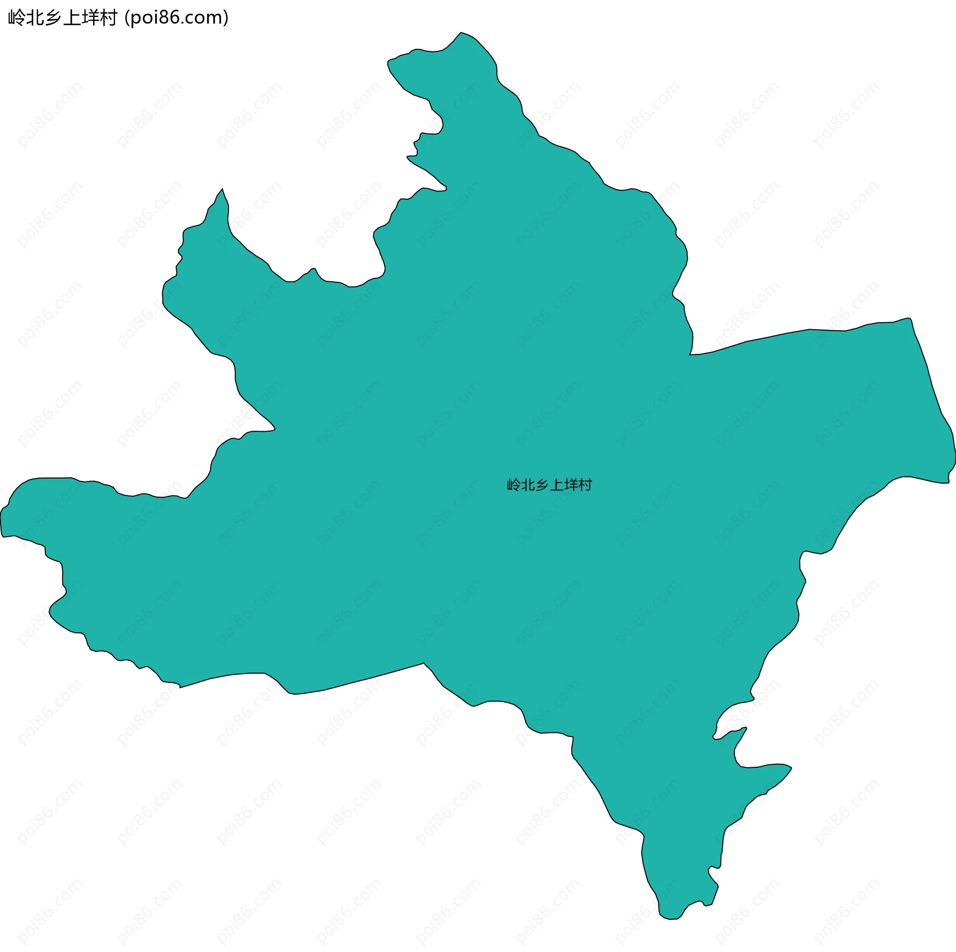 岭北乡上垟村边界地图