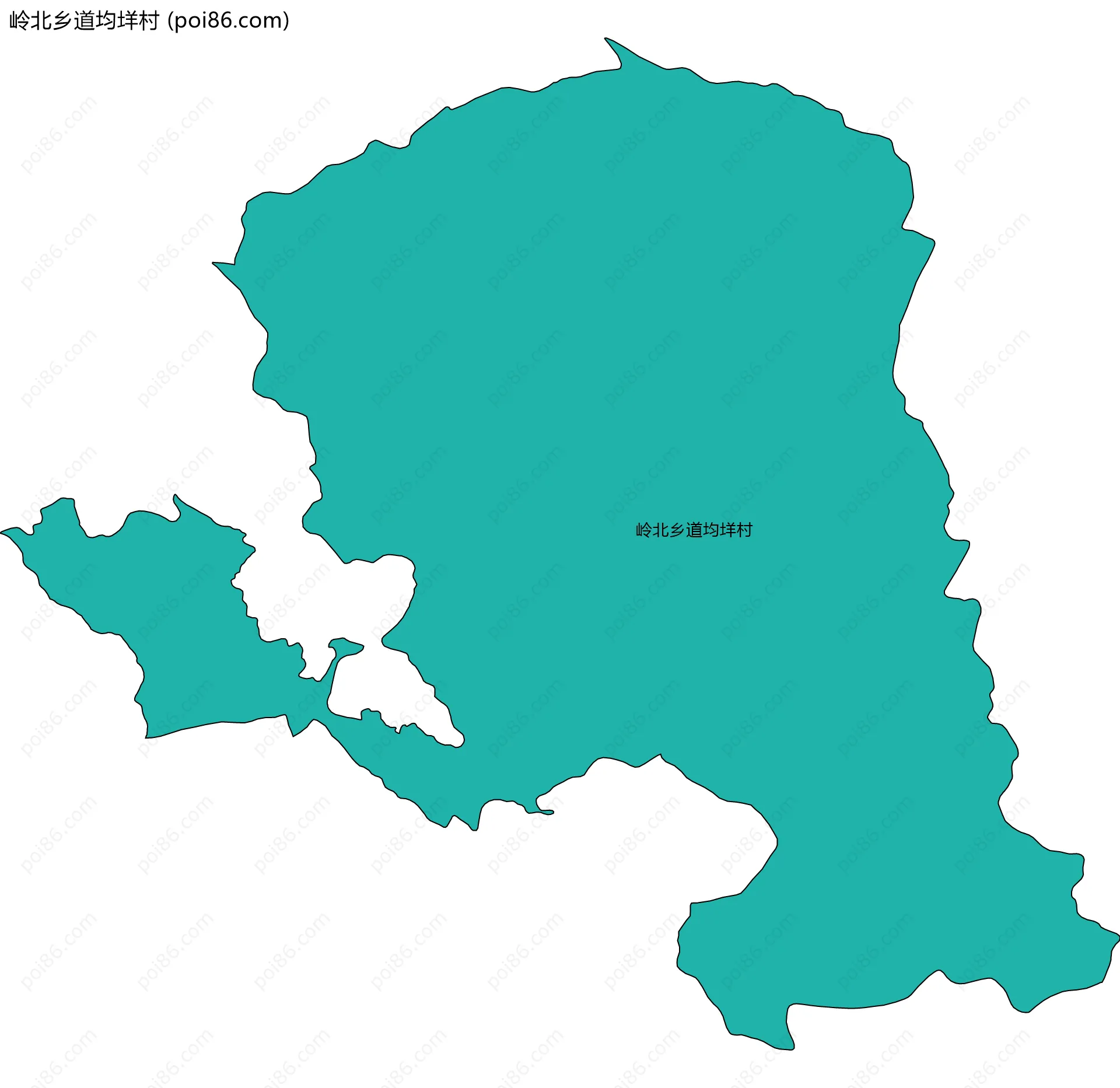 岭北乡道均垟村边界地图