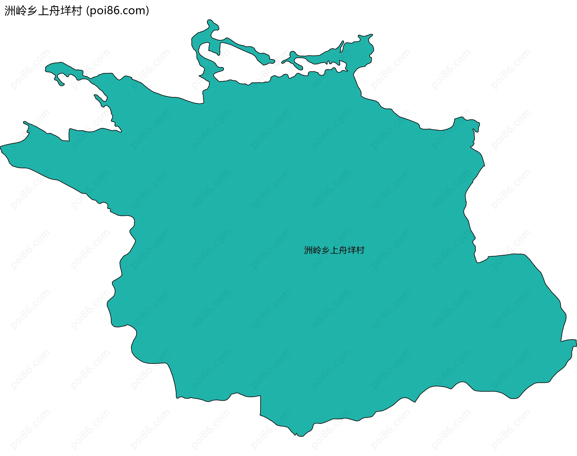 洲岭乡上舟垟村边界地图