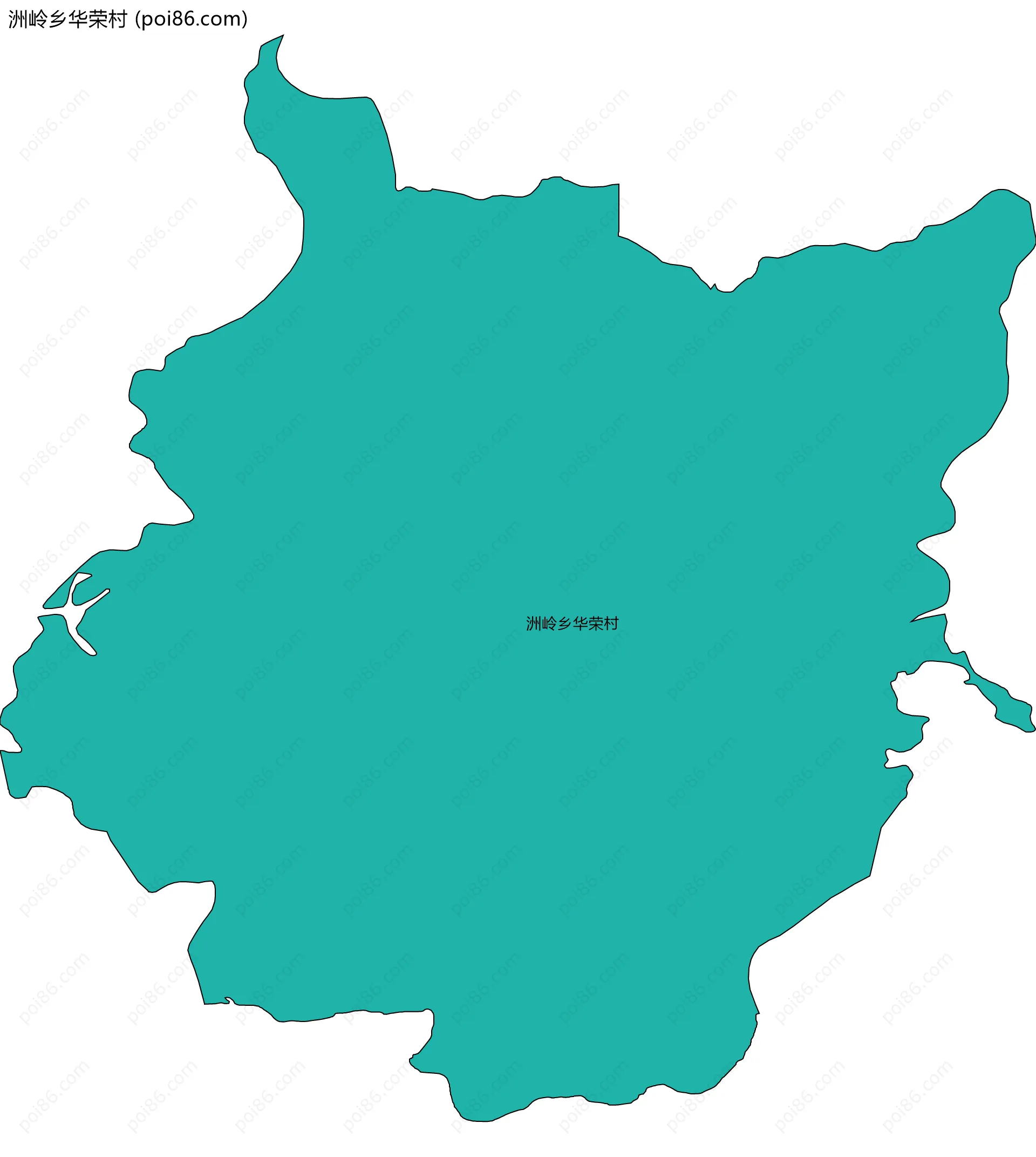 洲岭乡华荣村边界地图