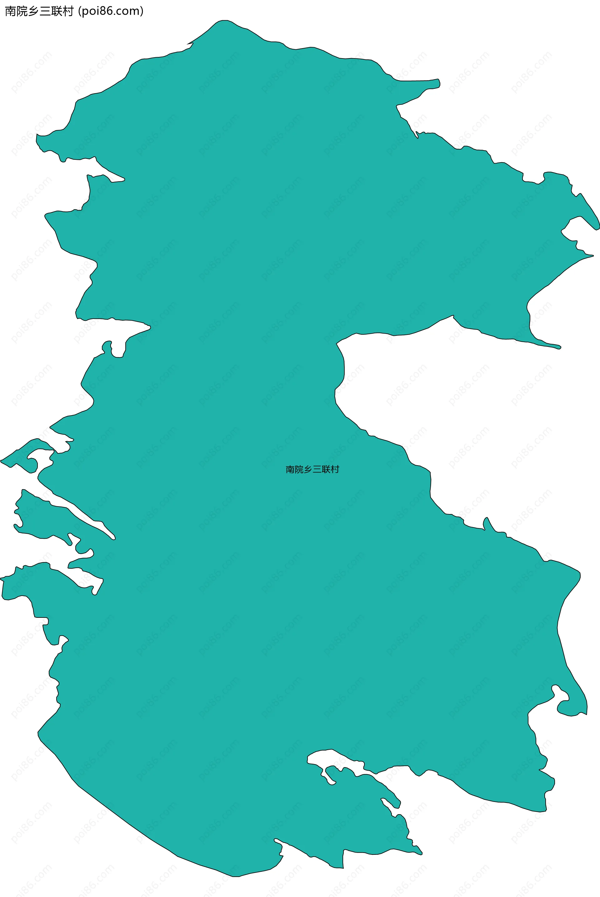 南院乡三联村边界地图