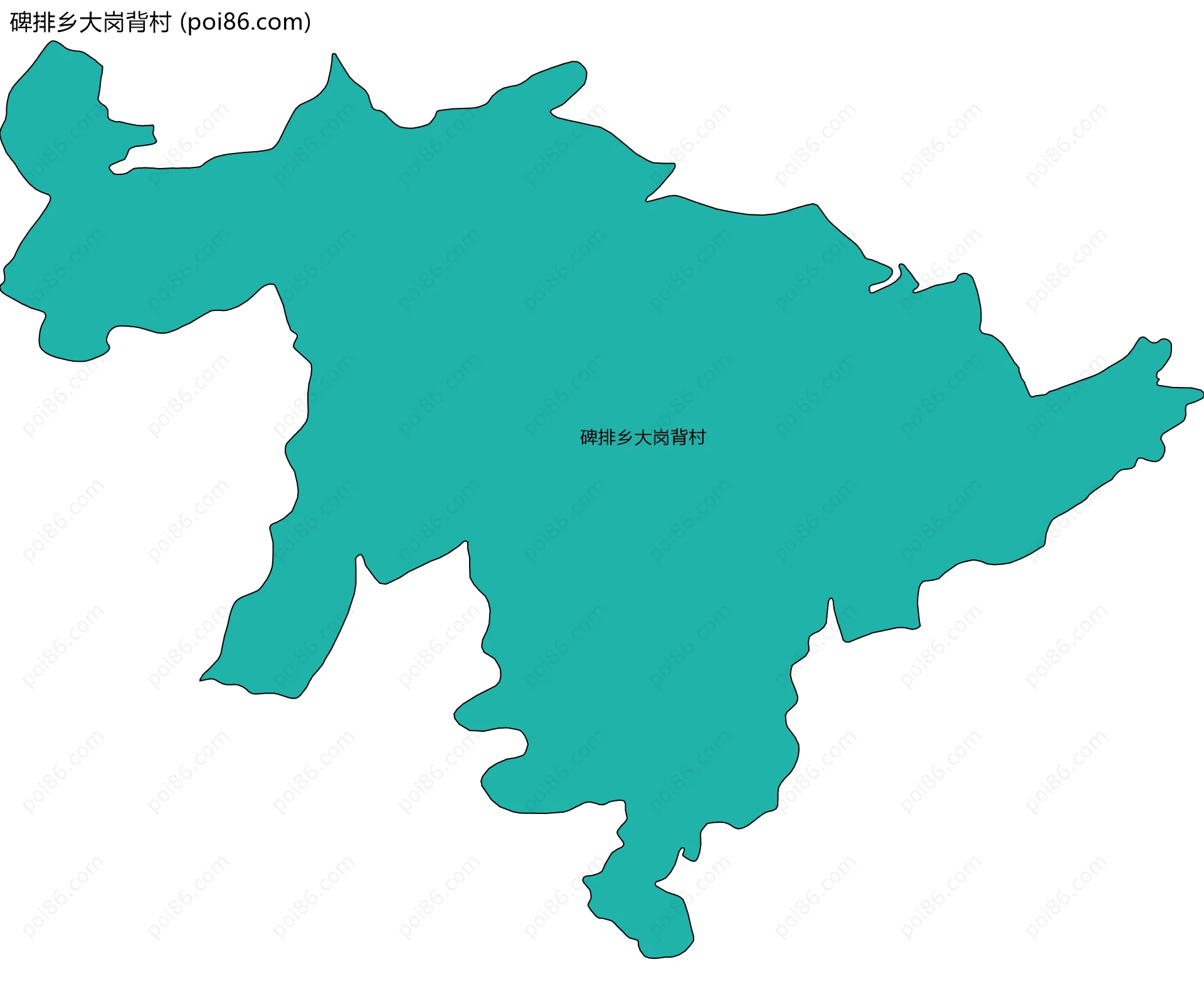碑排乡大岗背村边界地图