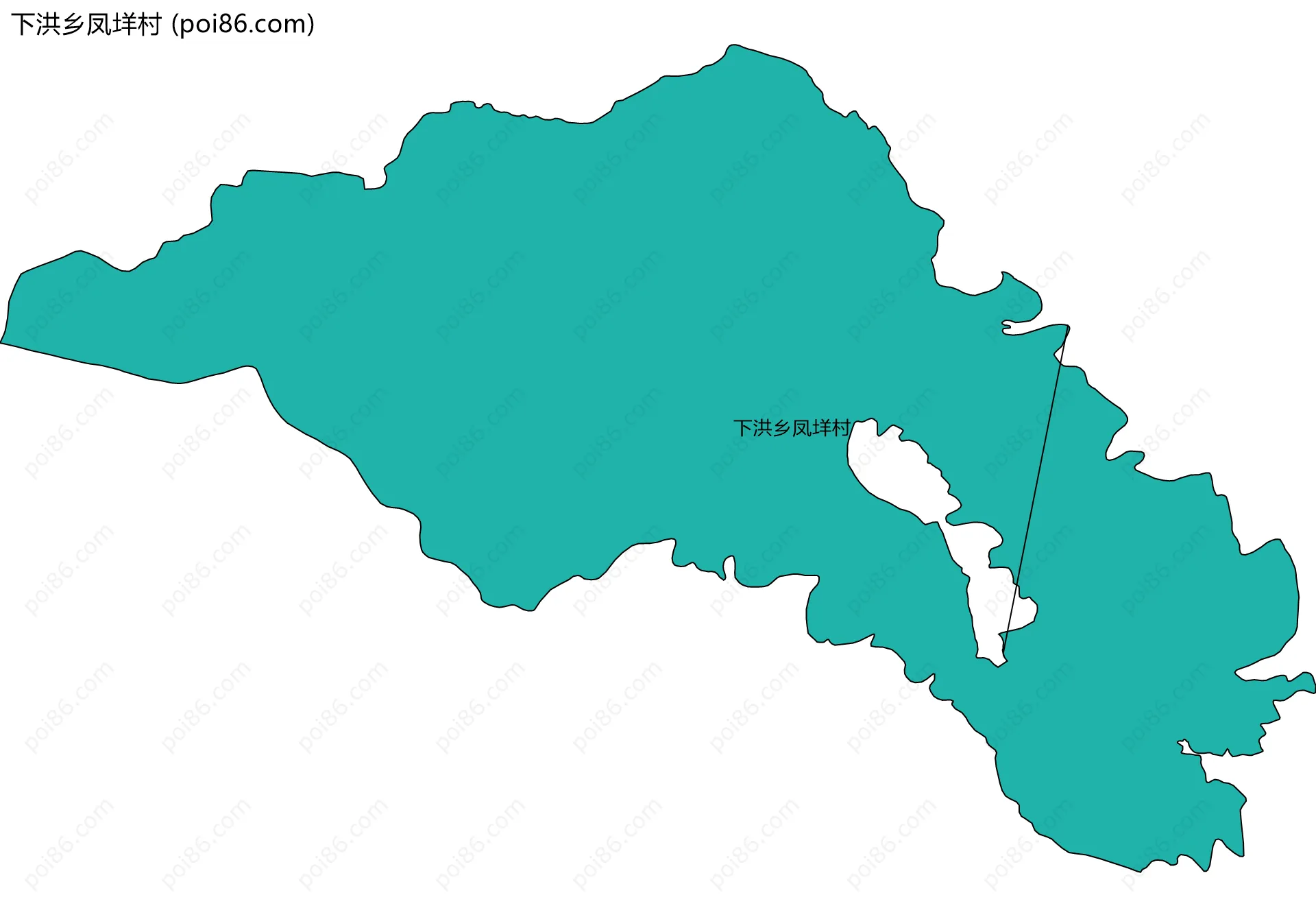 下洪乡凤垟村边界地图