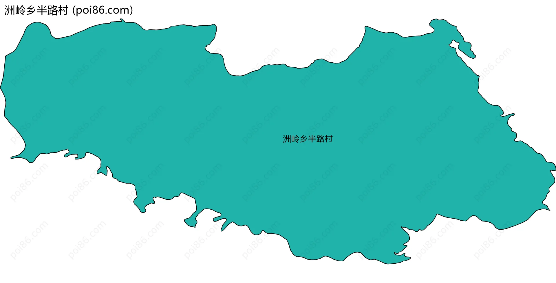 洲岭乡半路村边界地图