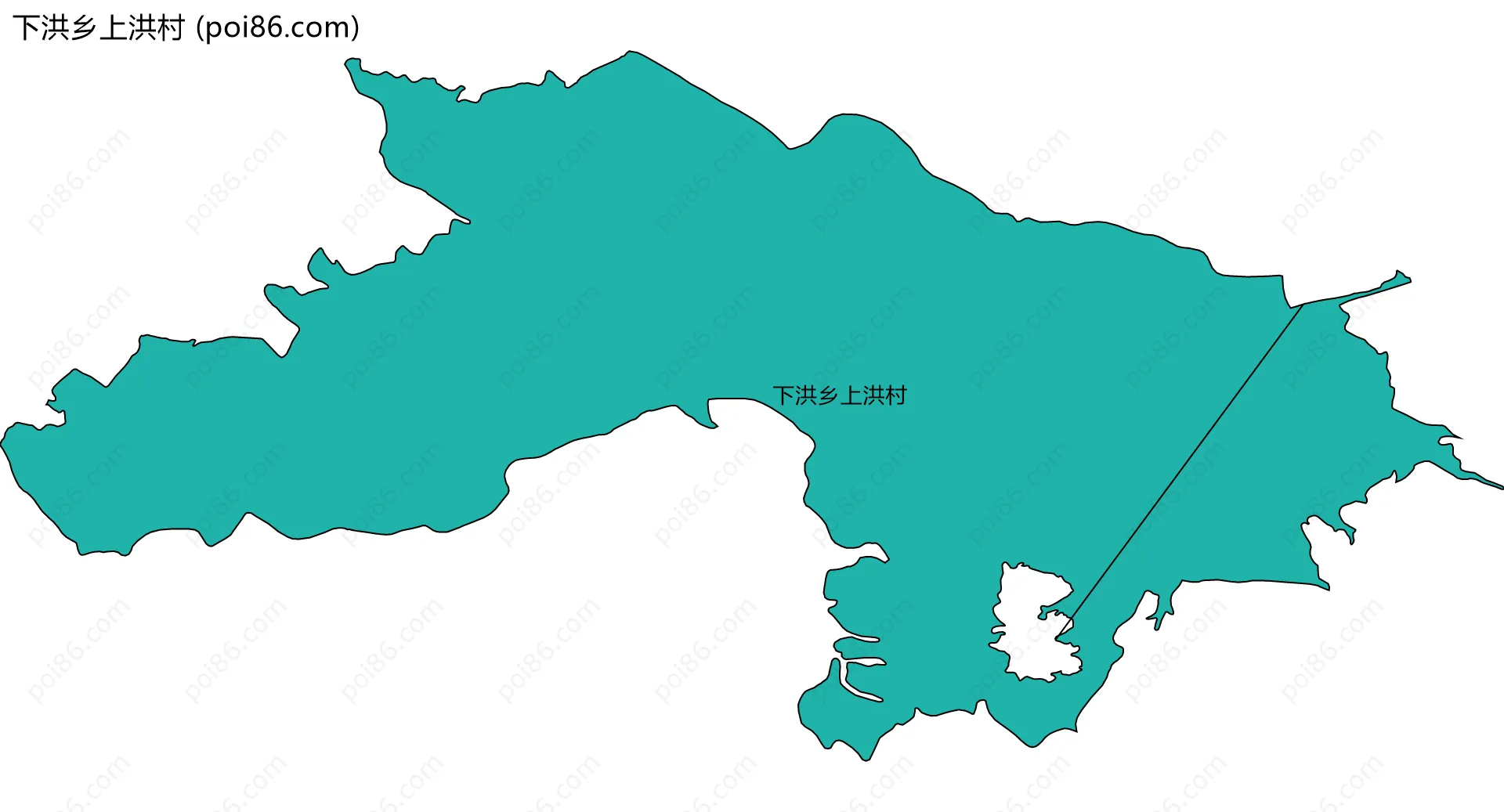 下洪乡上洪村边界地图