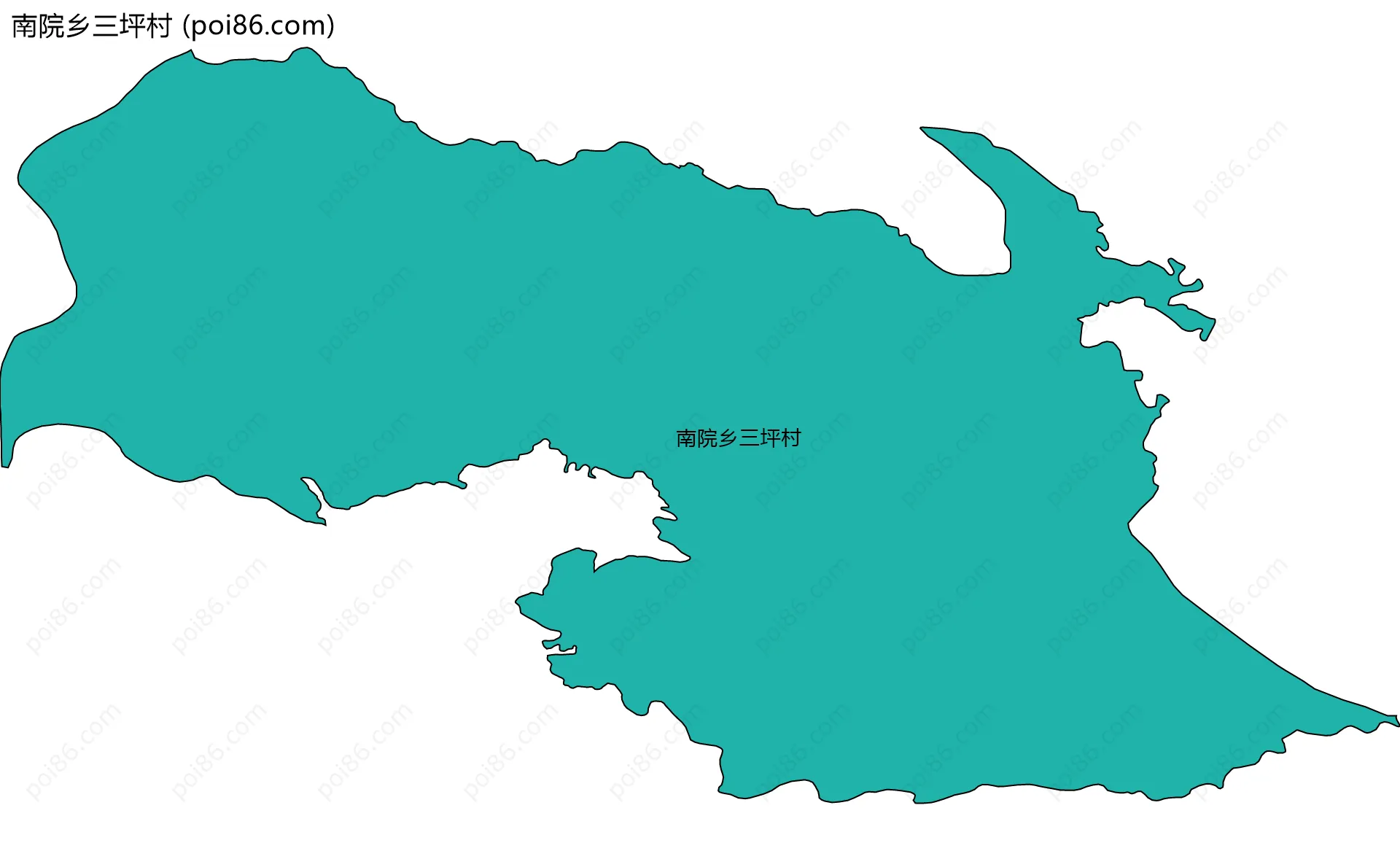 南院乡三坪村边界地图